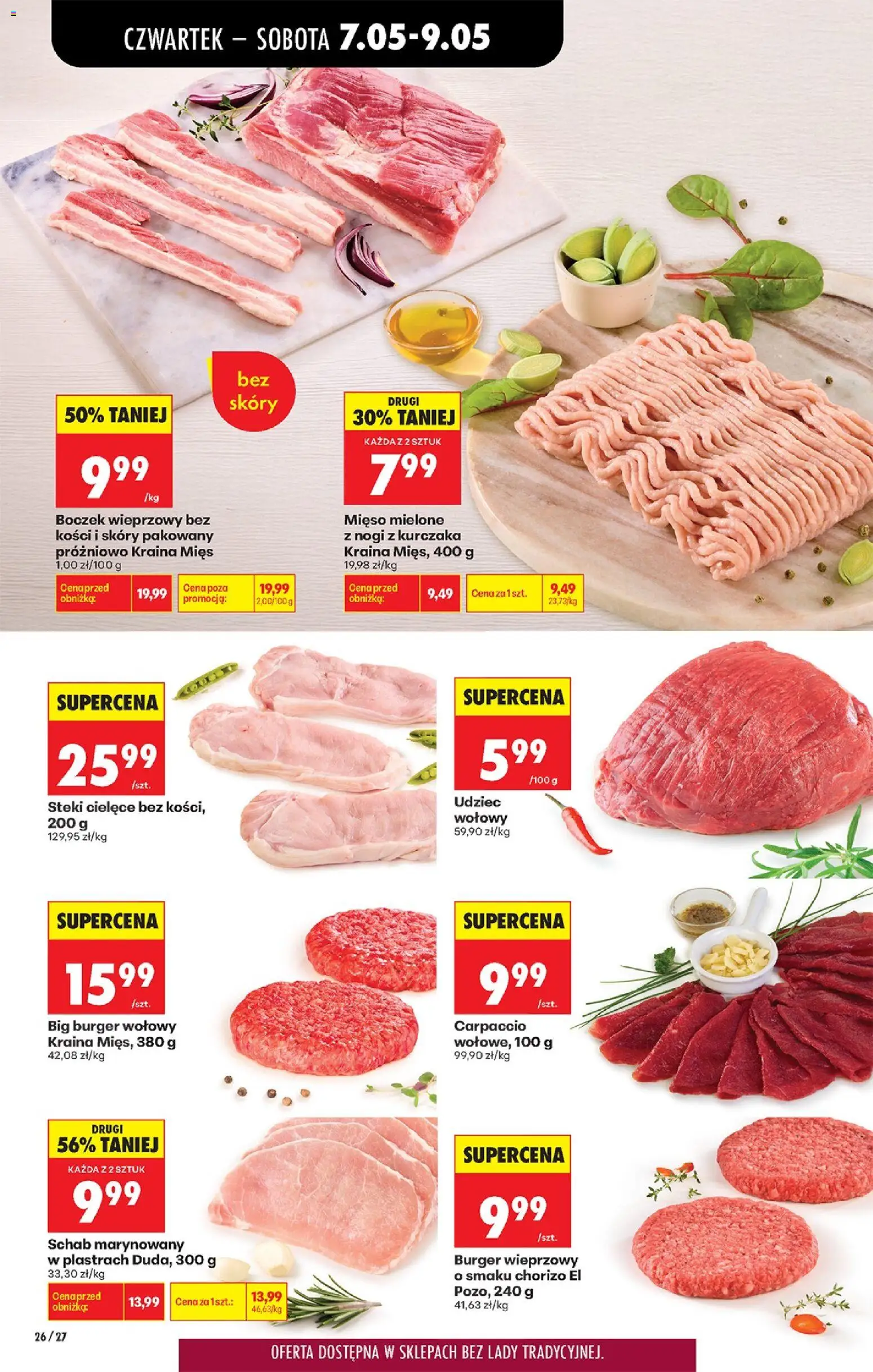 Biedronka Polsko leták - Codziennie niskie ceny od 07.10.2026 | Strana: 32 | Produkty: Burger, Carpaccio, Chorizo