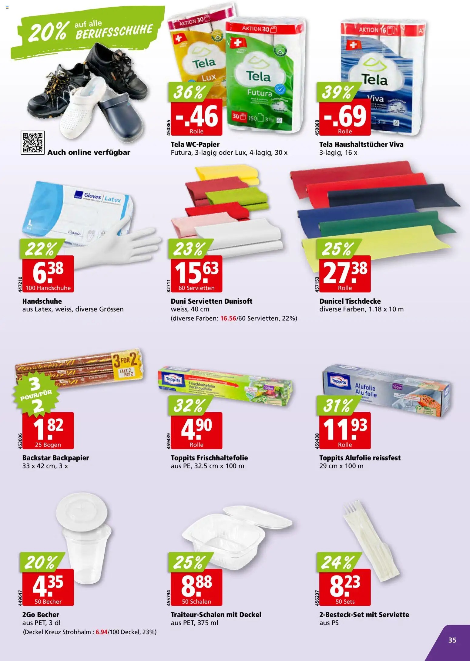 Aligro aktionen Schlieren, Gossau SG, Frauenfeld, Rapperswil-Jona, Sargans, Bern – gültig ab 26.10.2026 | Seite: 35 | Produkte: Deckel, Handschuhe