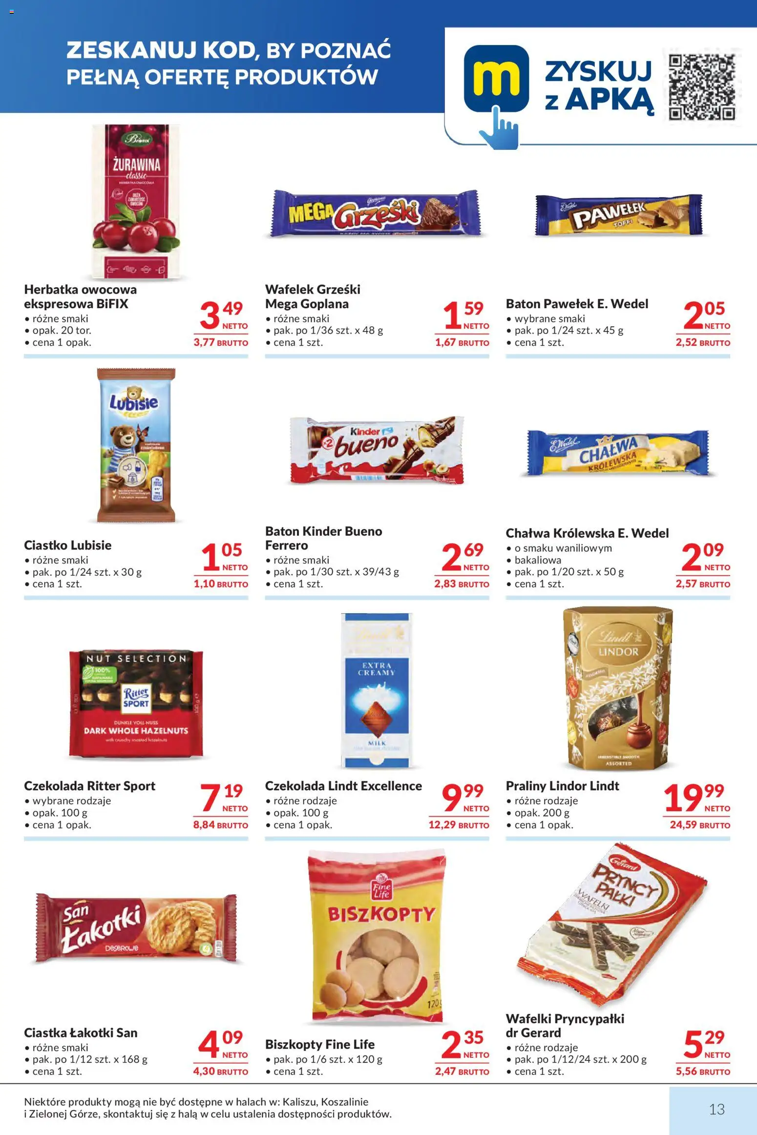 Makro gazetka od 27.10.2026 | Strona: 13 | Produkty: Biszkopty, Kinder Bueno, Baton, Wafelki PryncyPałki