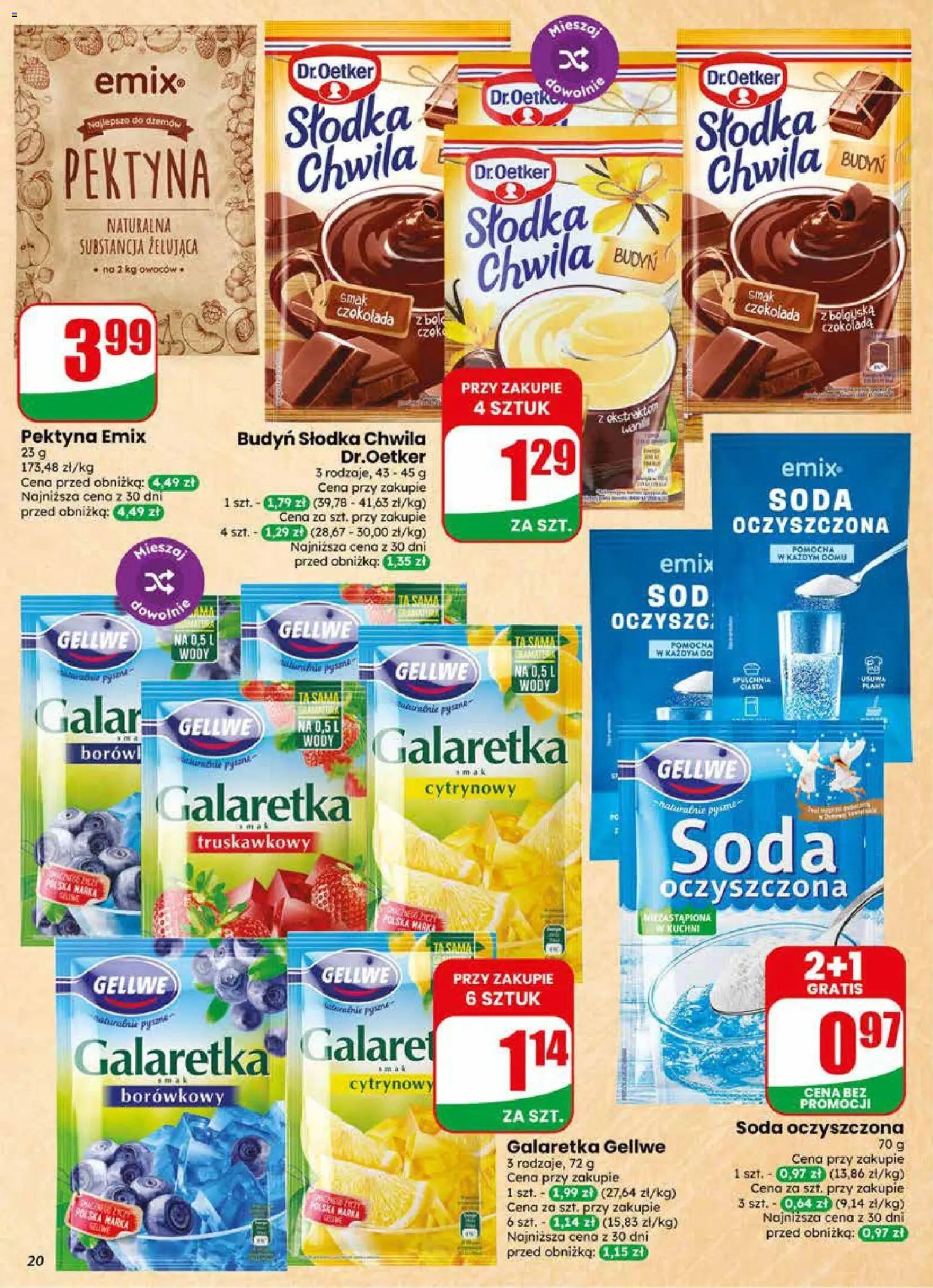 Dino gazetka od 17.06.2026 | Strona: 20 | Produkty: Galaretka, Soda oczyszczona, Czekolada