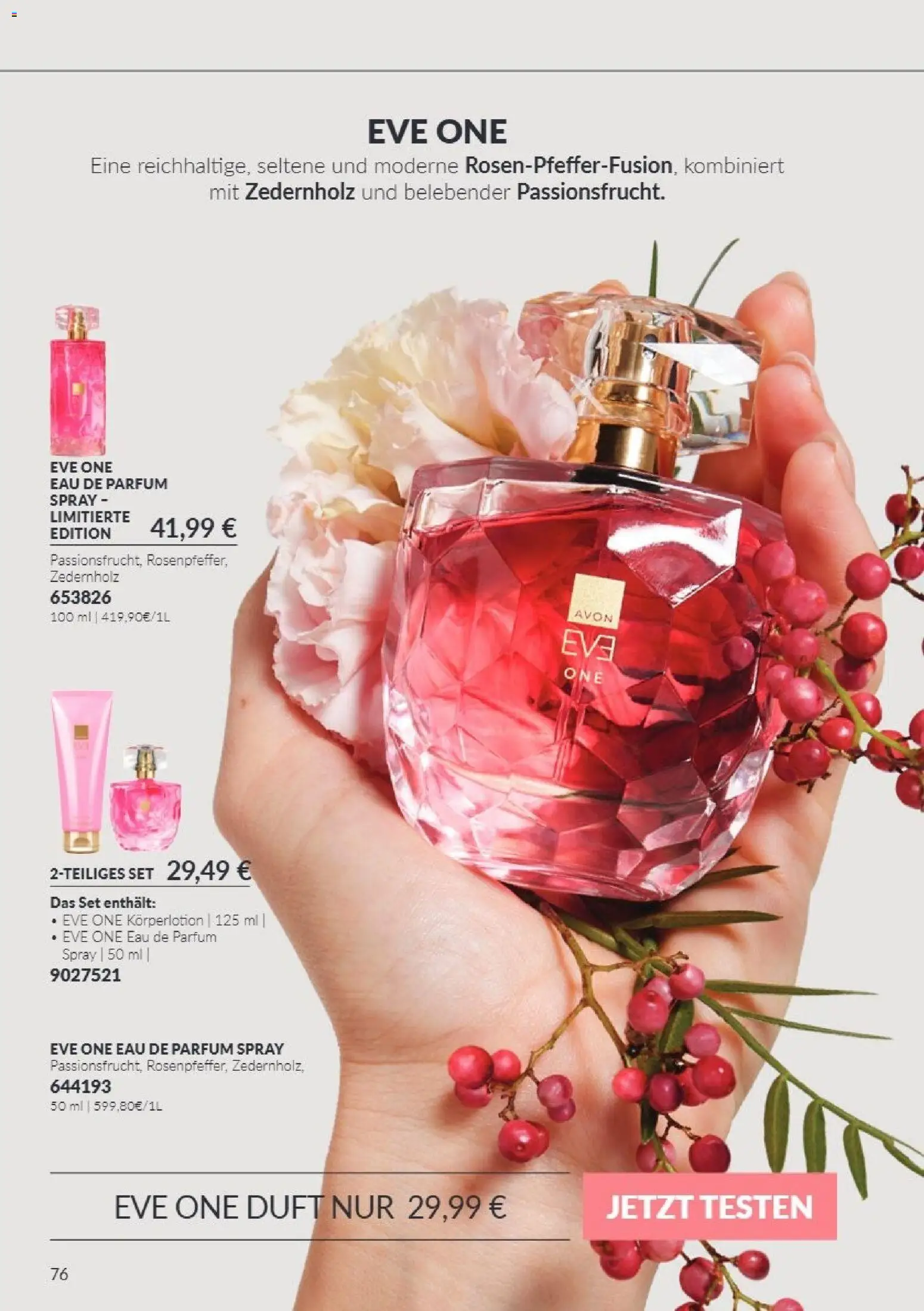 AVON Katalog Oktober 2026 – gültig ab 01.10.2026 | Seite: 76 | Produkte: Parfüm, Duft, Körperlotion, Eau de Parfum