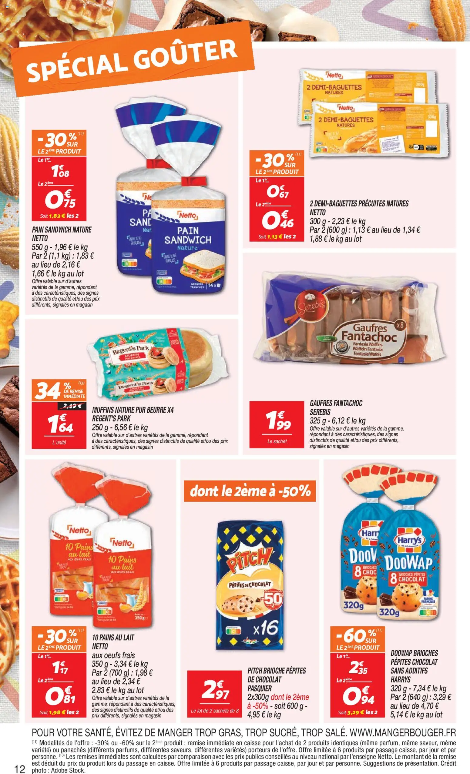 {H1} | Page: 12 | Produits: Muffins, Sandwich, Œufs, Pain