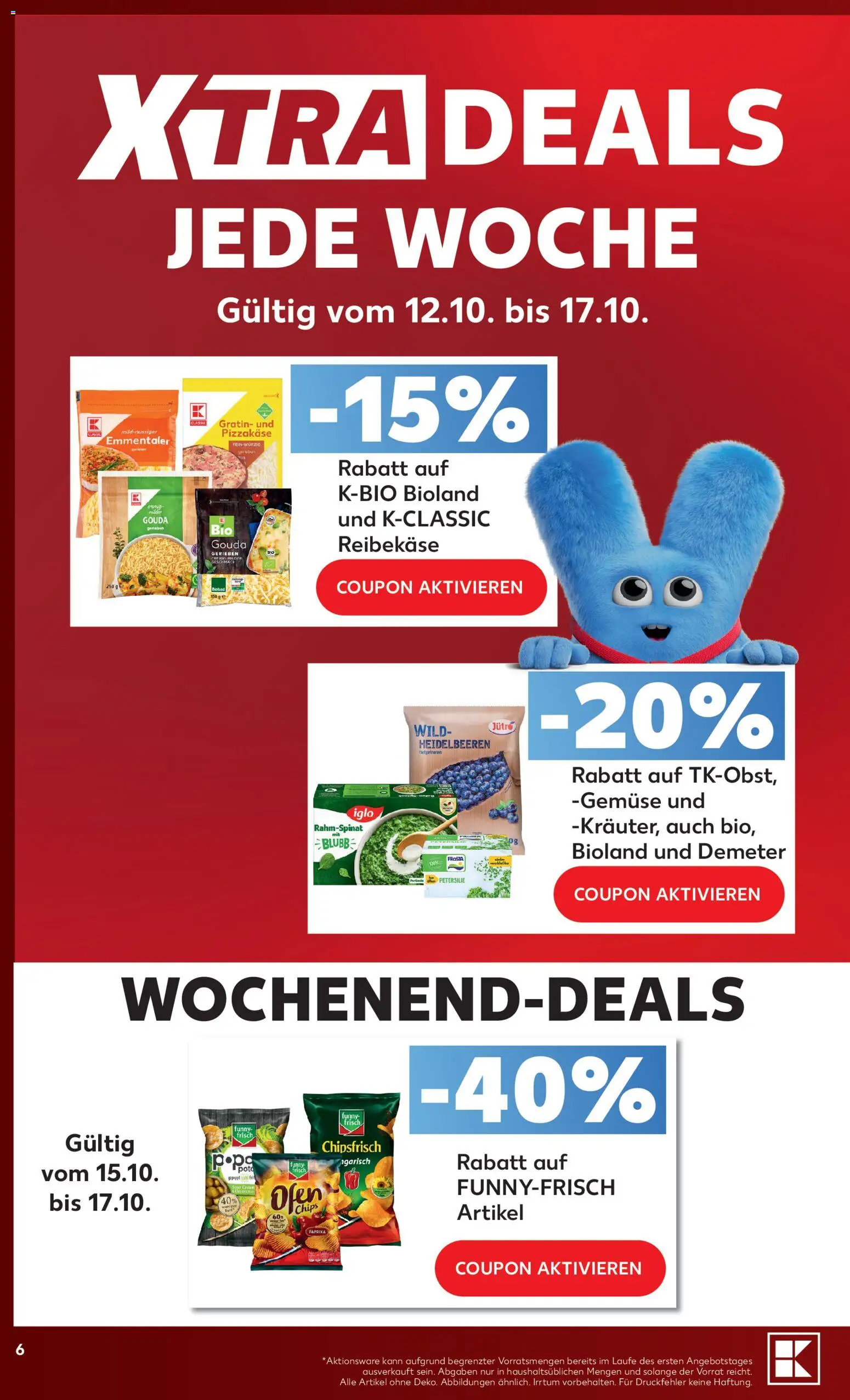 Kaufland Německo leták - Unsere XTRA Oktober Highlights od 12.10.2026 | Strana: 6 | Produkty: Gouda, Paprika