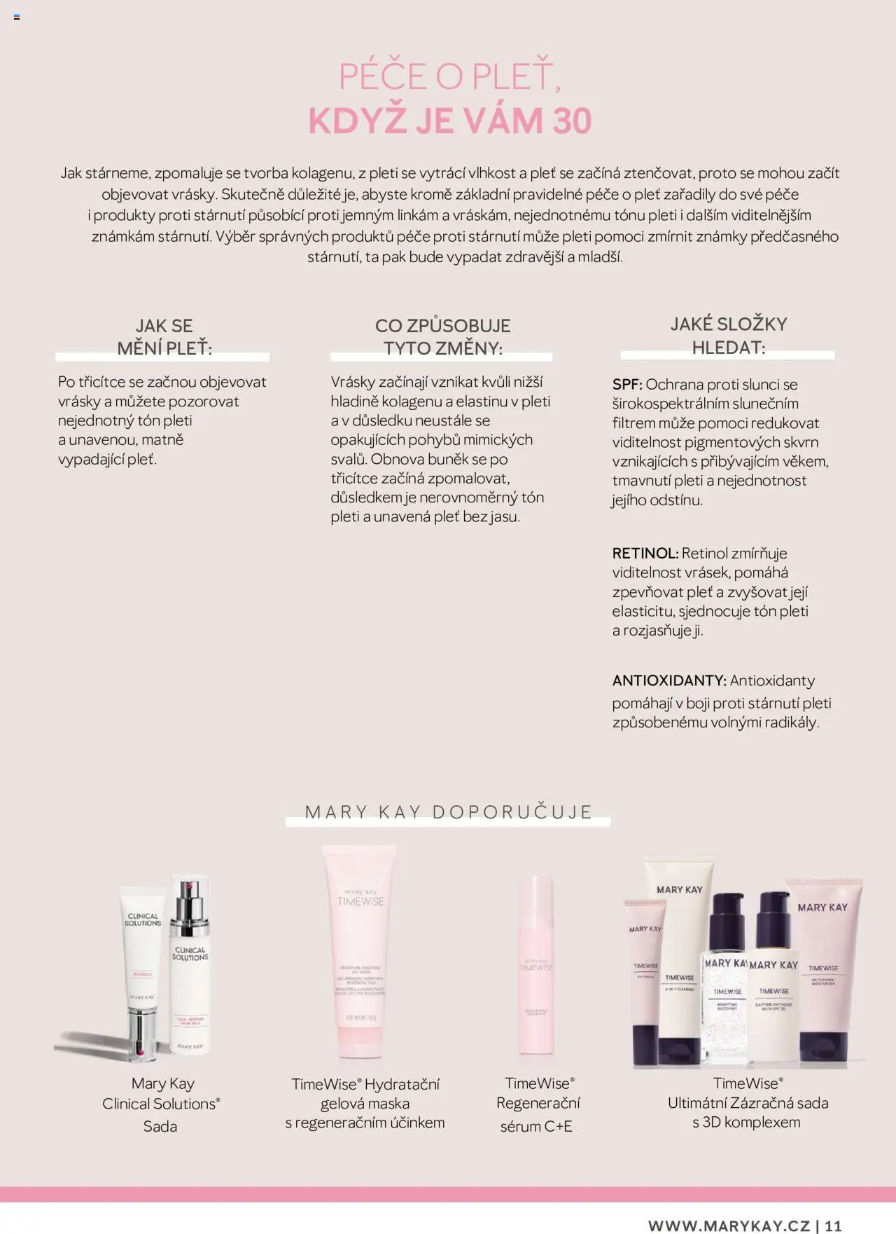 Mary Kay katalog - Průvodce péčí o pleť od 22.02.2025 | Strana: 11 | Produkty: Známky, Sérum, Maska