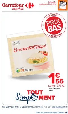 Carrefour Market - Prévisualisation de Carrefour Market Garantie prix bas-tout simpl'ment valide à partir de 01.06.2026