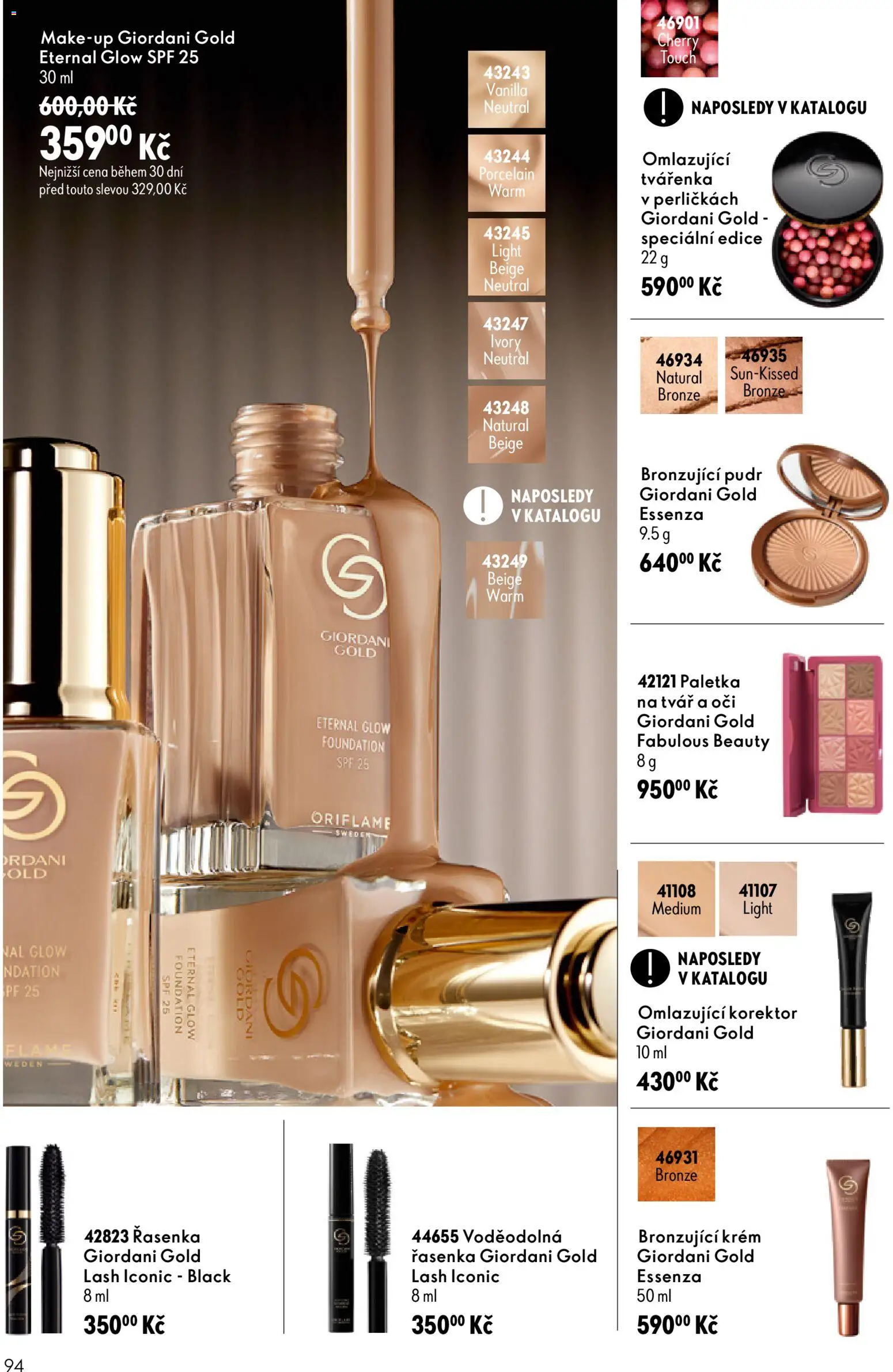 Oriflame katalog č. 13/2026 od 09.09.2026 | Strana: 94 | Produkty: Makeup, Krém, Pudr, Řasenka