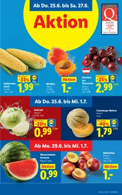 Lidl - Flugblatt ab 25.06.2026 gültig | Seite: 5 | Produkte: Gemüse, Obst, Wassermelone