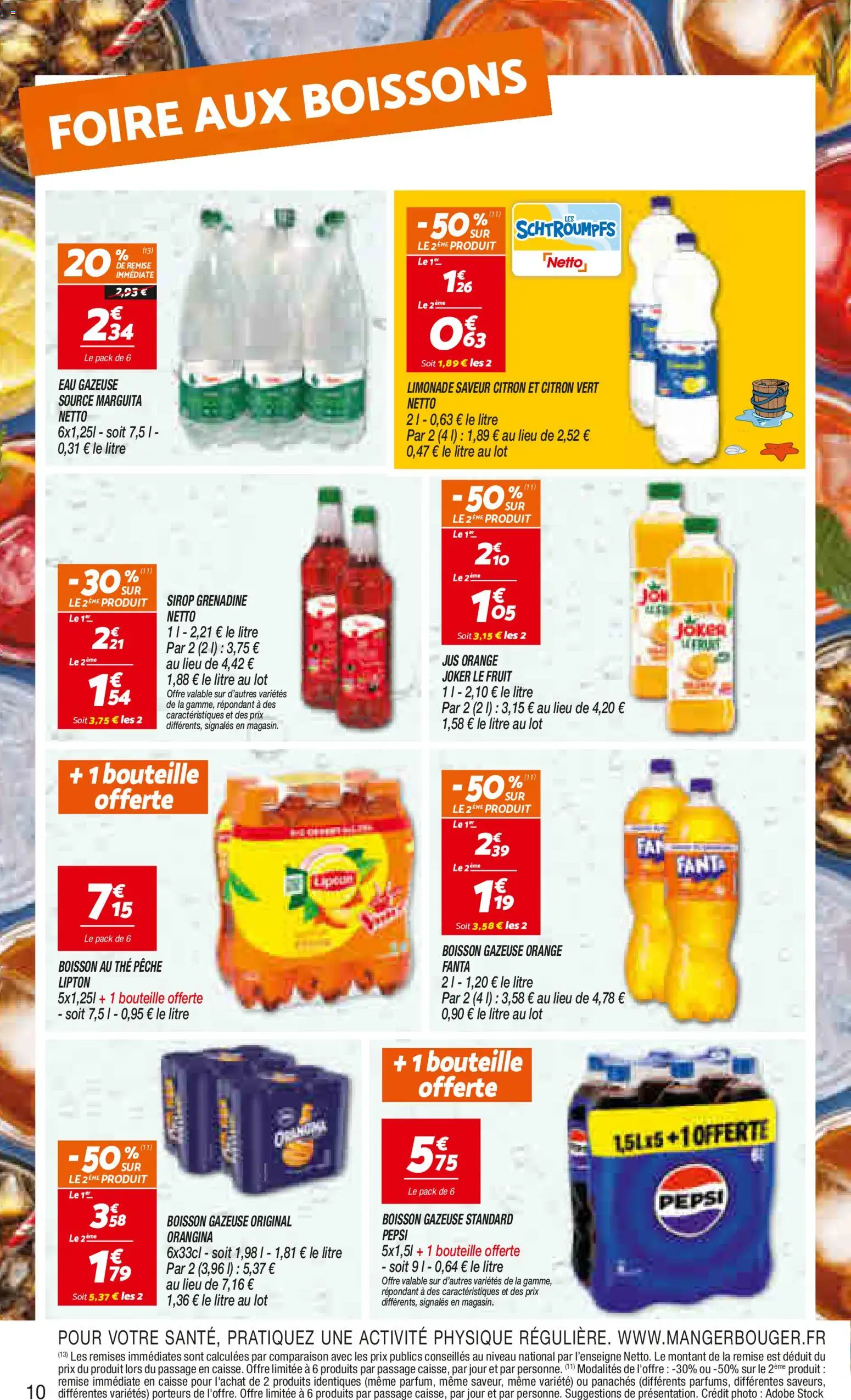{H1} | Page: 10 | Produits: Citron, Citron vert, Pêche, Limonade