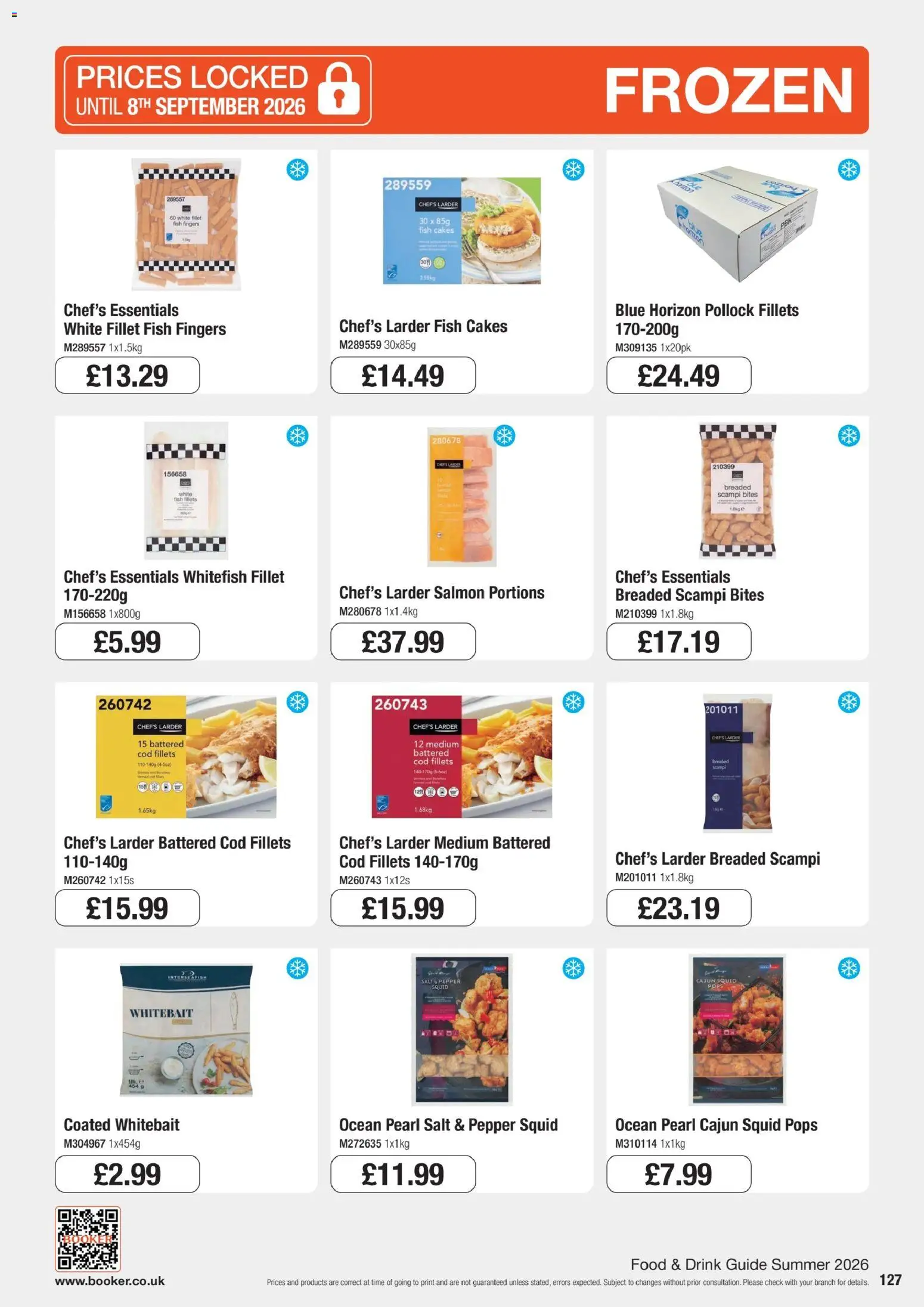 {H1} | Page: 127 | Products: Salmon, Cod fillets, Fish, Fish fingers