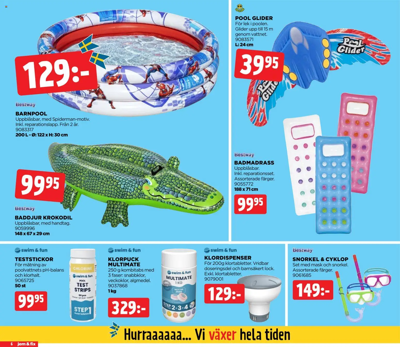 Jem & Fix reklamblad aktuell från 07.06.2026 | Sida: 6 | Produkter: Pool, Mask, Set