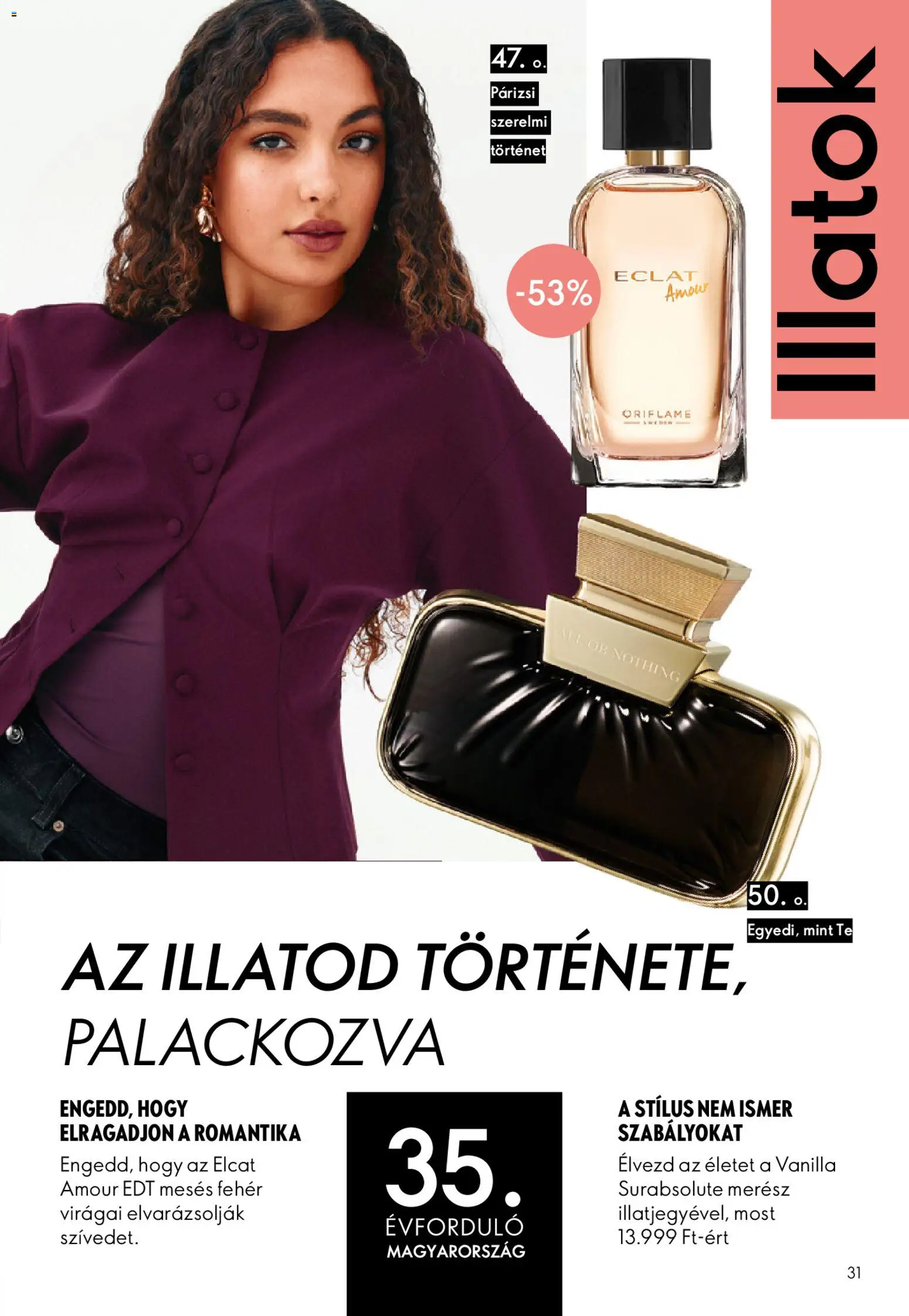 Oriflame akciós ujság - amely érvényes a következő dátumtól: 2026.09.09. | Oldal: 31 | Termékek: Párizsi