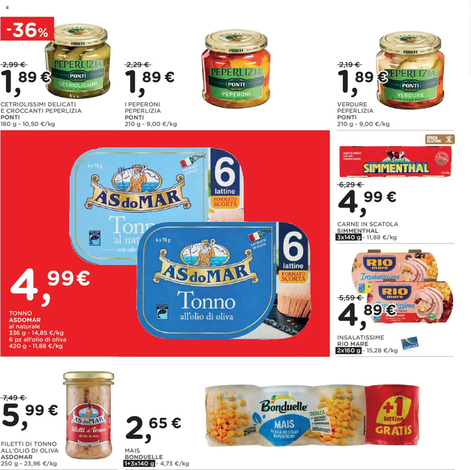 Volantino Poli del 03.06.2026 | Pagina: 18 | Prodotti: Peperoni, Verdure, Mais, Scatola