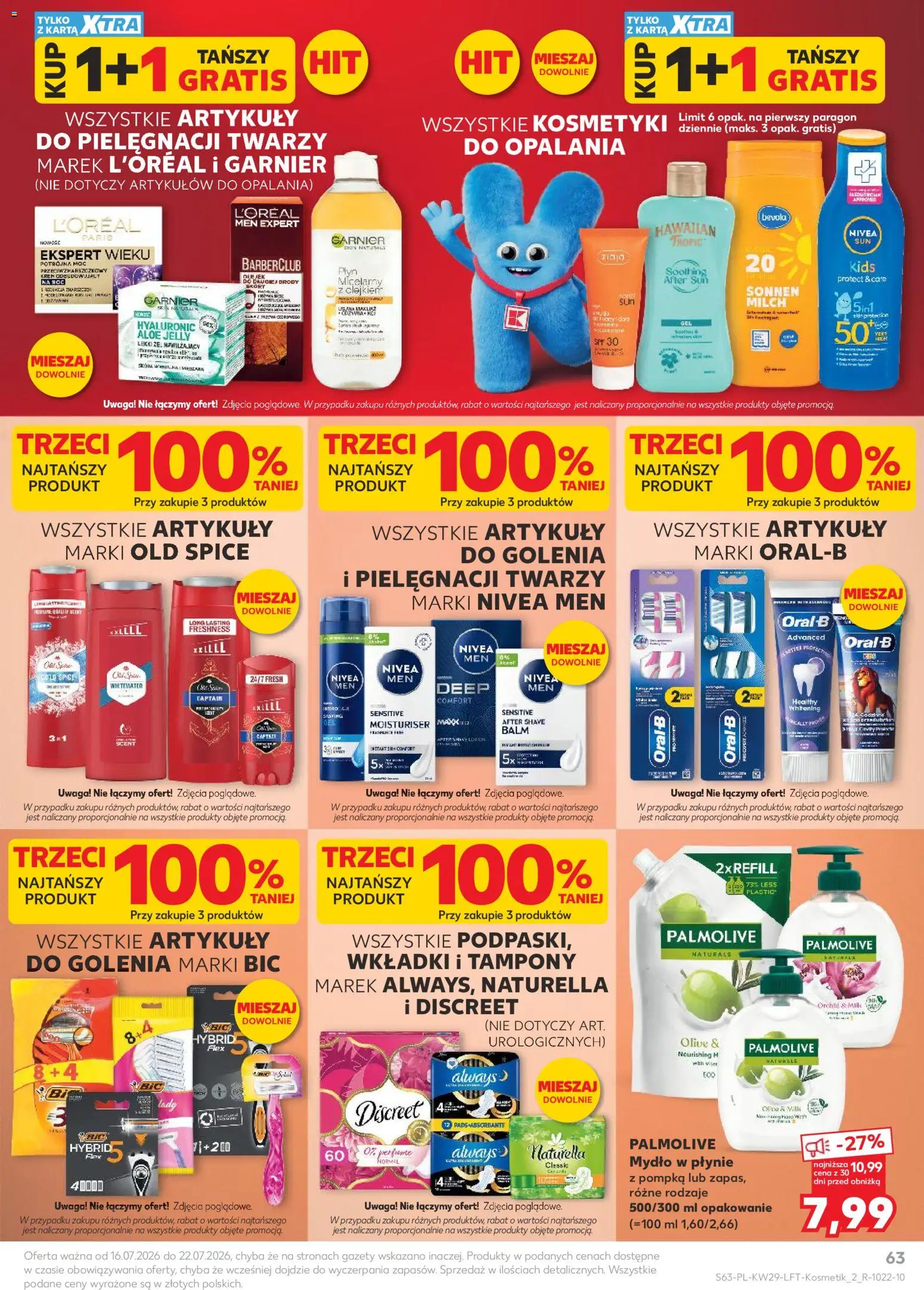 Kaufland Polsko leták od 16.07.2026 | Strana: 63 | Produkty: Mýdlo, Nivea, Bevola, Old Spice