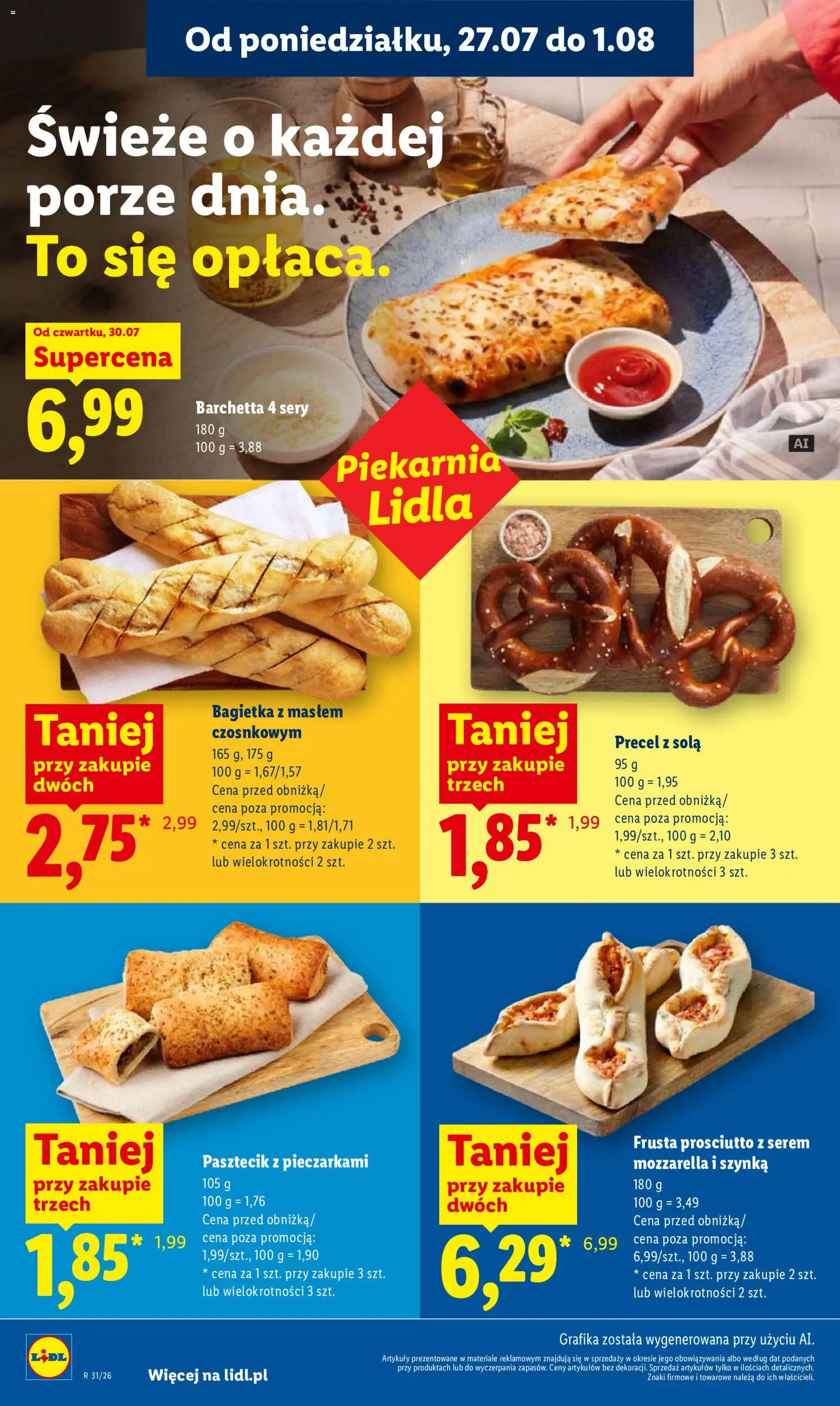 Lidl Polsko leták od 30.07.2026 | Strana: 58 | Produkty: Prosciutto, Mozzarella