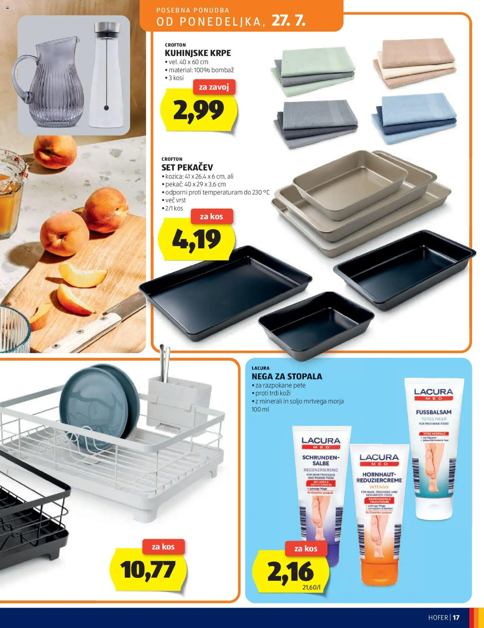 Novi Hofer katalog ponudbe – veljaven od 22.07.2026 | Stran: 17 | Izdelki: Kos