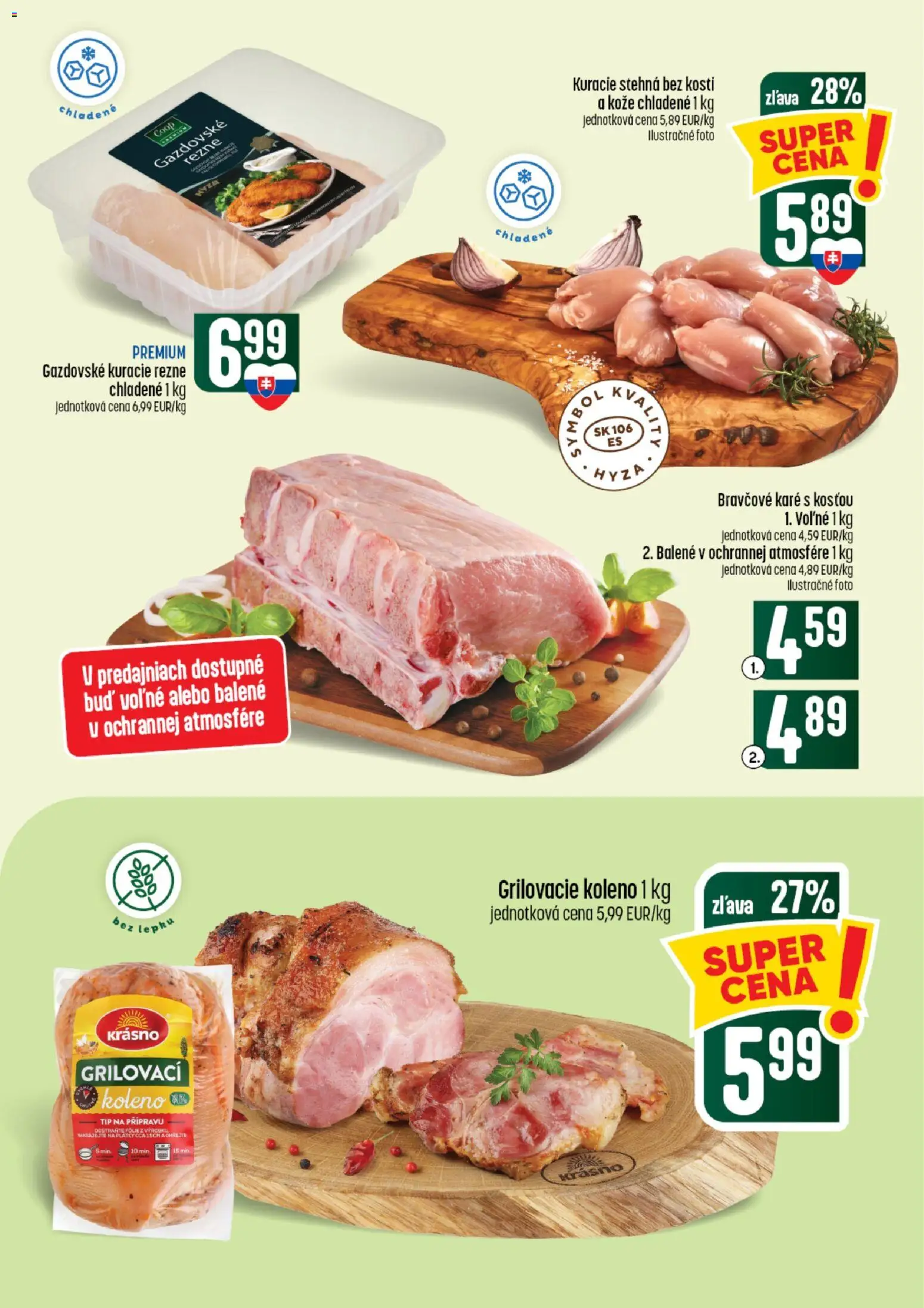 Nové COOP Jednota akcie – leták je platný od 13.08.2026 | Strana: 9 | Produkty: Koleno, Kuracie rezne, Rezne, Bravčové karé