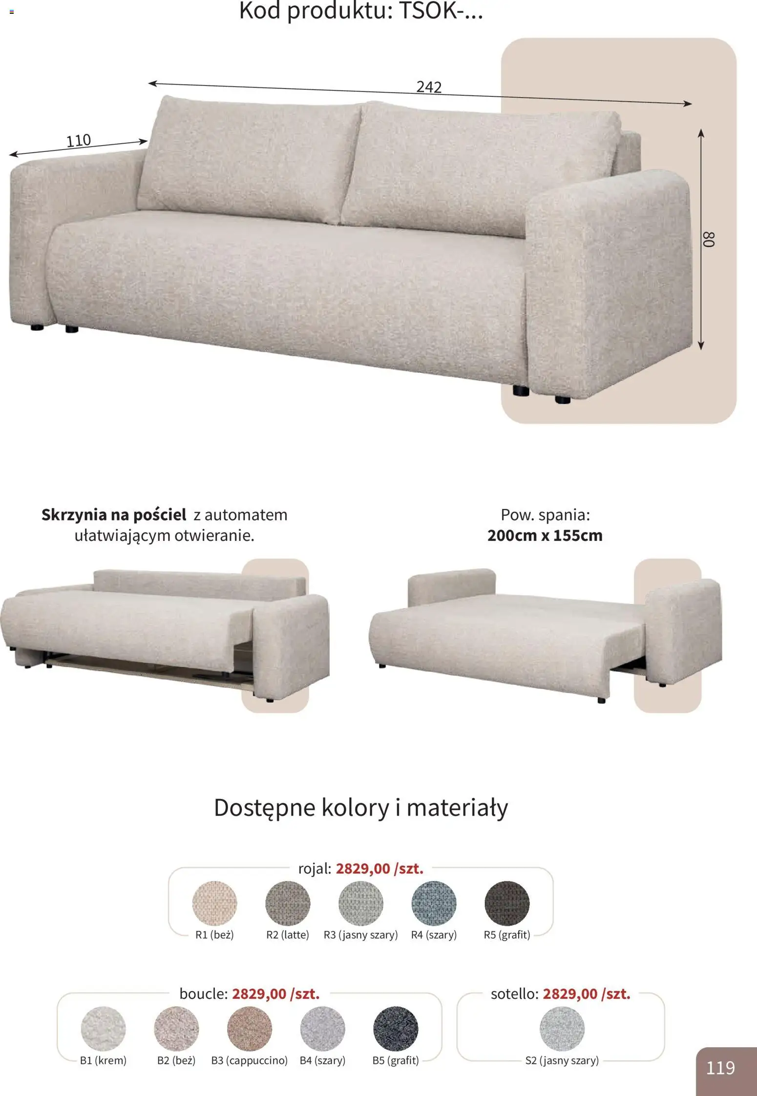 Bodzio Katalog od 01.08.2026 | Strona: 119 | Produkty: Pościel, Cappuccino, Krem