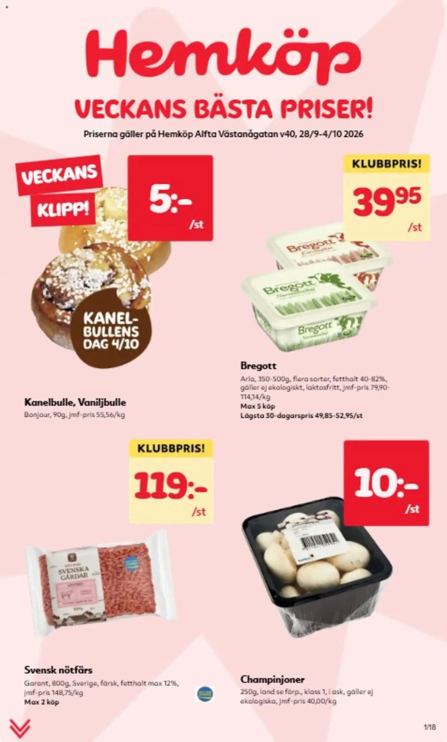 Hemkop Hemköp erbjudanden Måndag 28 September