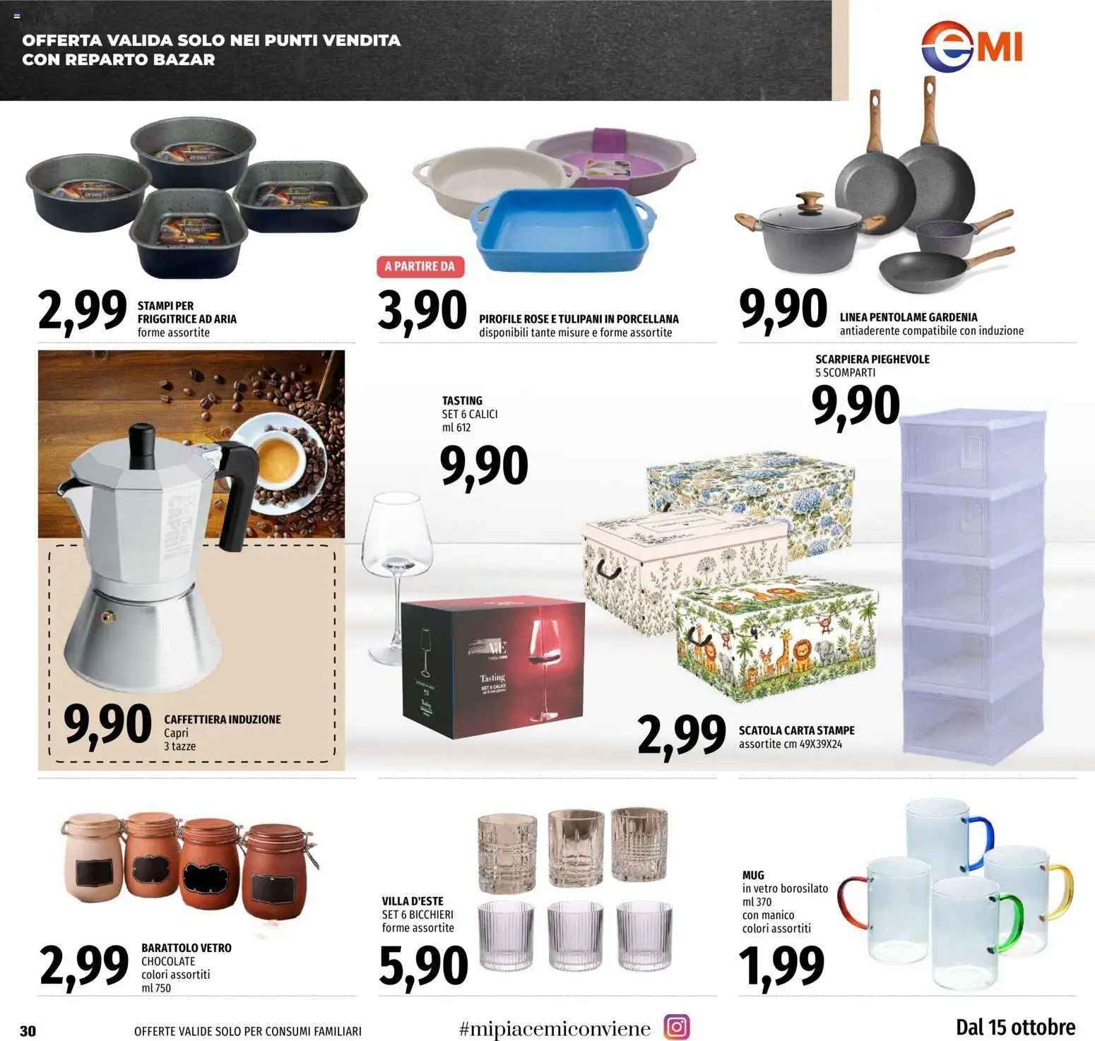 Volantino EMI del 15/10/2026 | Pagina: 30 | Prodotti: Friggitrice ad aria, Caffettiera, Scarpiera, Tulipani