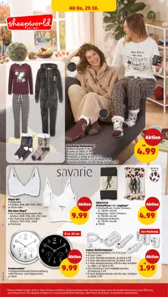 Kuschelige Bekleidung*, Jacke, je Stück 17.99, Hose, je Stück 14.99, Pyjama, 2-teilig, je Set 15.99, Jumpsuit, Größen: S-L, je Stück 24.99, Socken, Größen: 35/38, 39/42, je Paar 4.99 ab 26.10.2026 gültig | Seite: 34 | Produkte: Bekleidung, Leggings, Strumpfhose