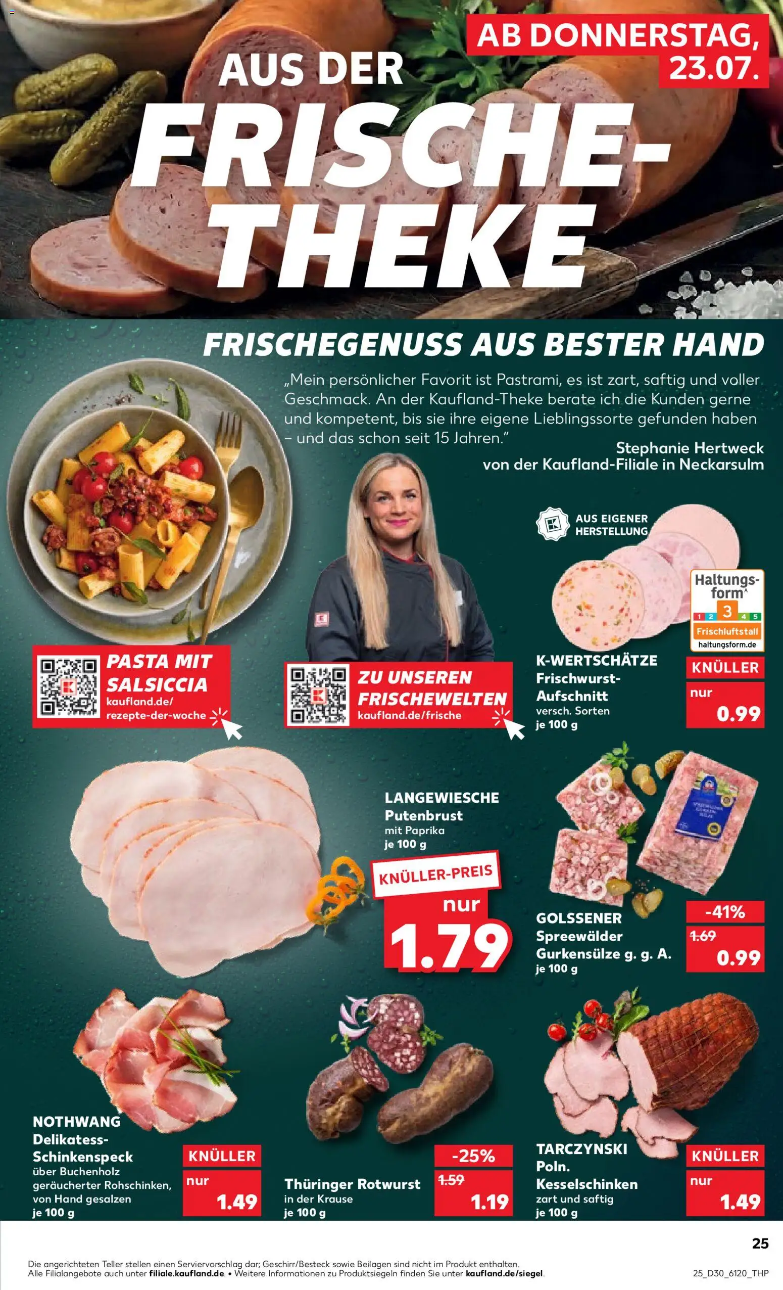 Kaufland Prospekt Bremen – gültig ab 23.07.2026 | Seite: 25 | Produkte: Theke, Paprika, Pasta