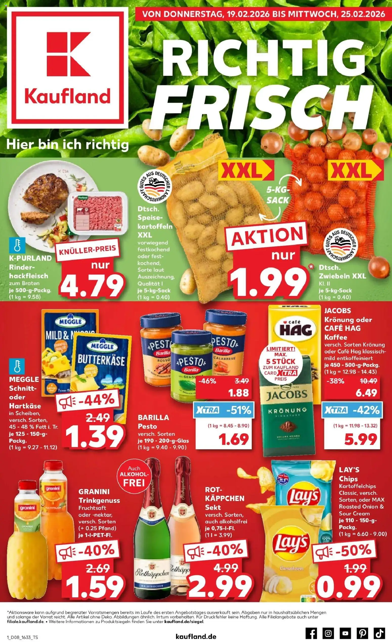 Kaufland prospekt Calw	 – gültig ab 19.02.2026 | Seite: 9 | Produkte: Sekt, Kartoffeln, Rotkäppchen, Fruchtsaft
