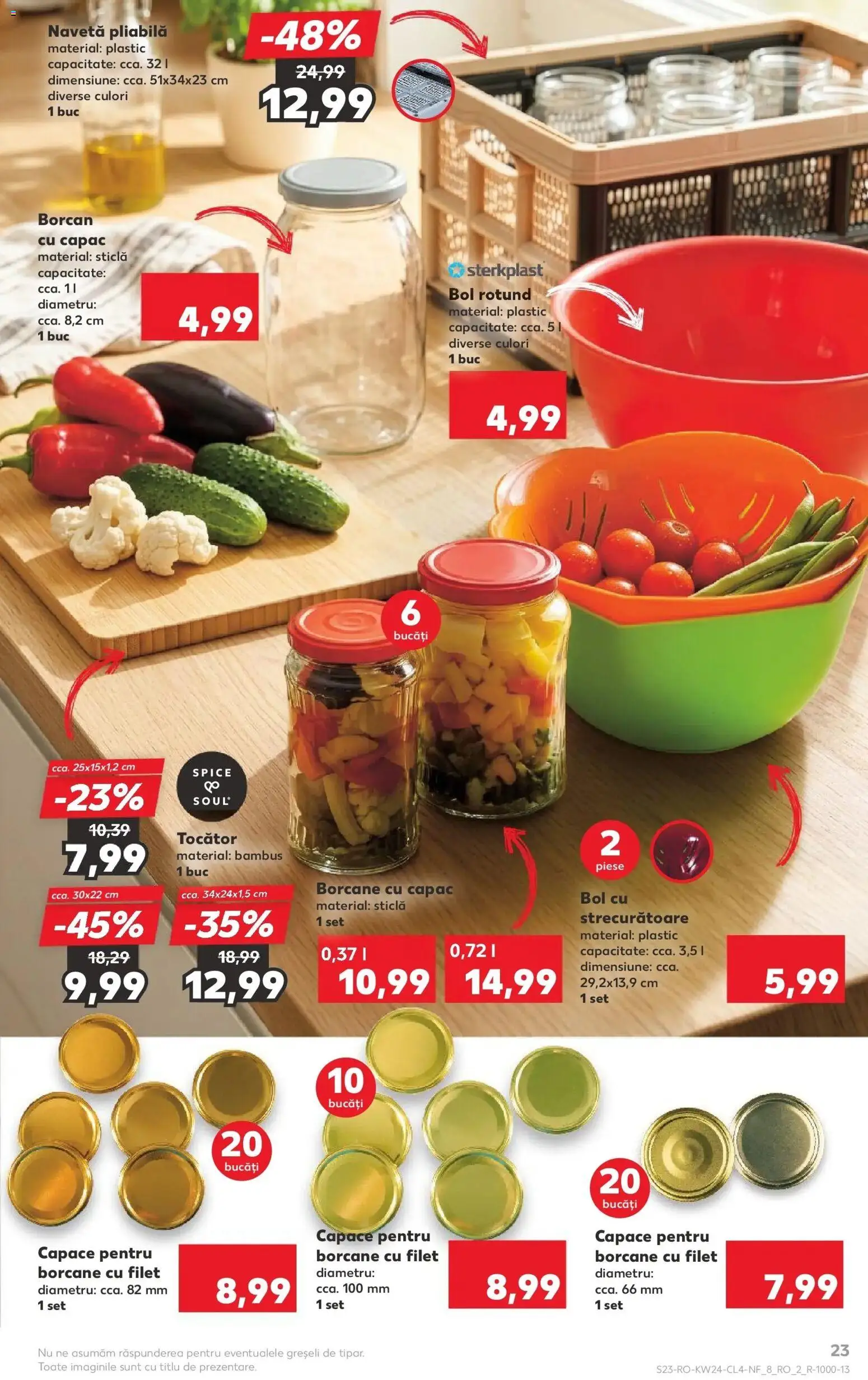 Noul catalog Kaufland – valabil de la 10.06.2026 | Pagină: 23 | Produse: Bol, Borcan, Tocător