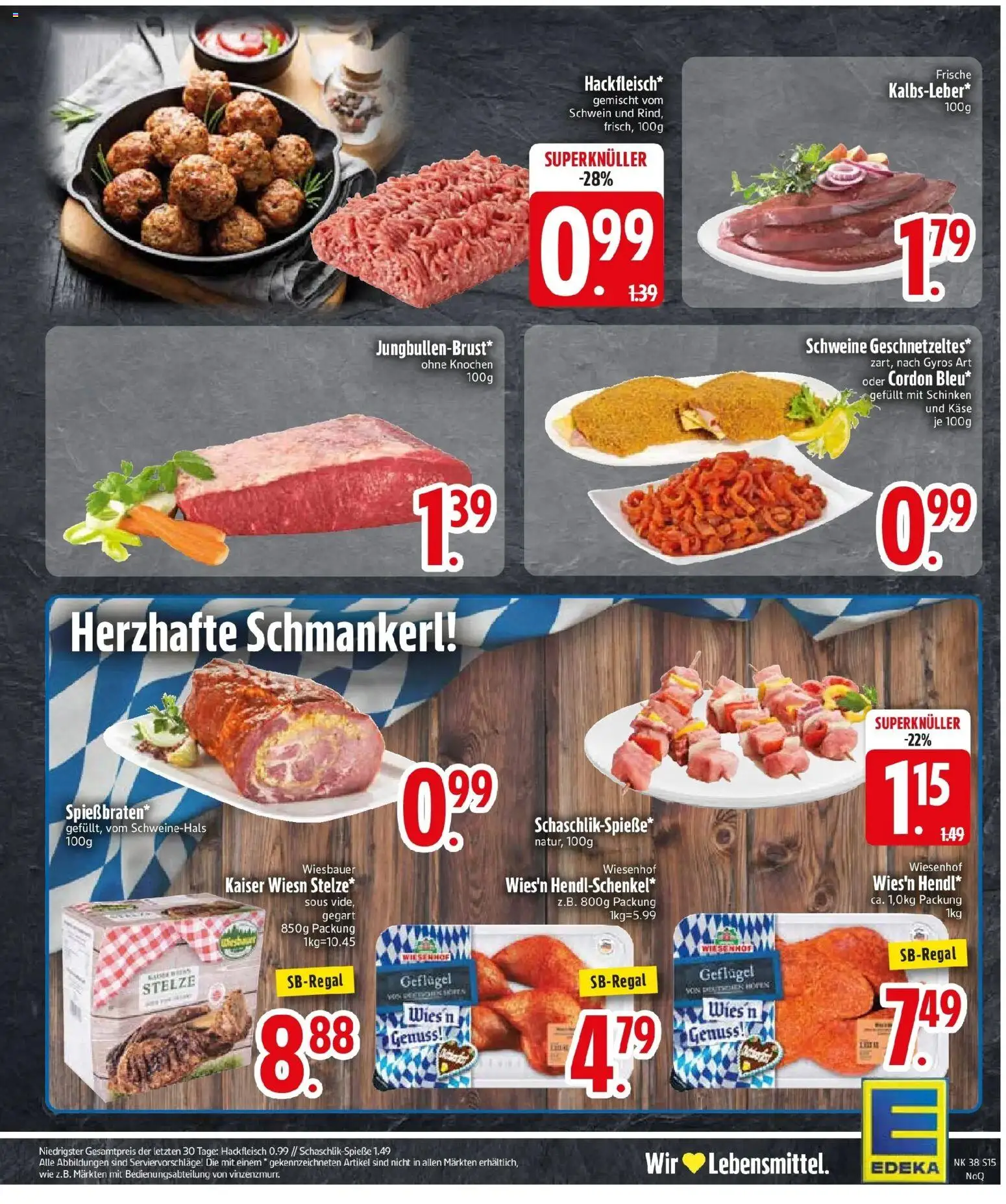 Edeka Prospekt Rötz (ab 14.09.2026) » Angebote Online | Seite: 17 | Produkte: Käse, Gyros, Schinken, Hackfleisch