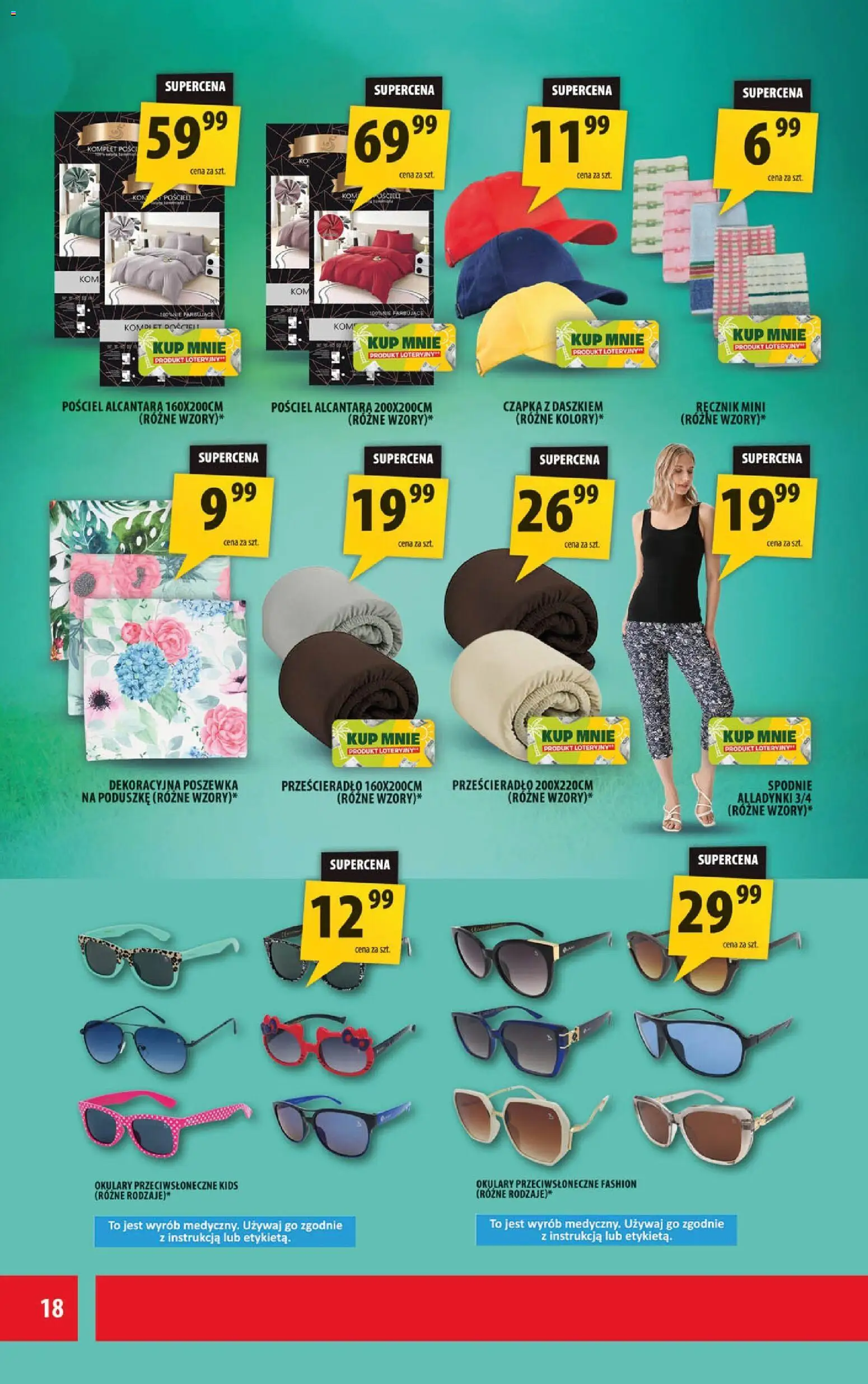 Arhelan gazetka od 01.06.2026 | Strona: 18 | Produkty: Pościel, Spodnie, Czapka, Okulary