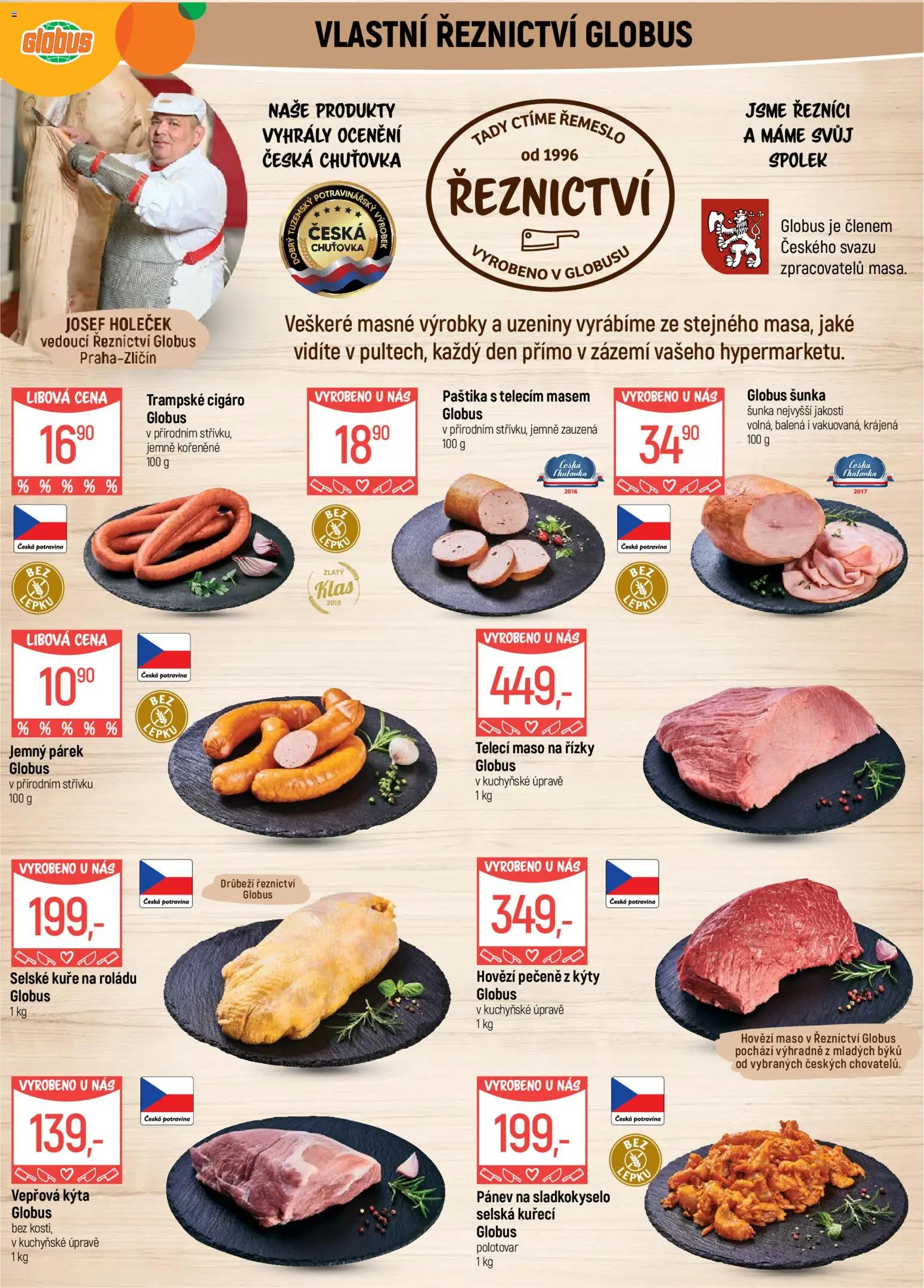Globus leták - Praha Zličín od 10.06.2026 | Strana: 3 | Produkty: Globus, Kuře, Kýta, Paštika