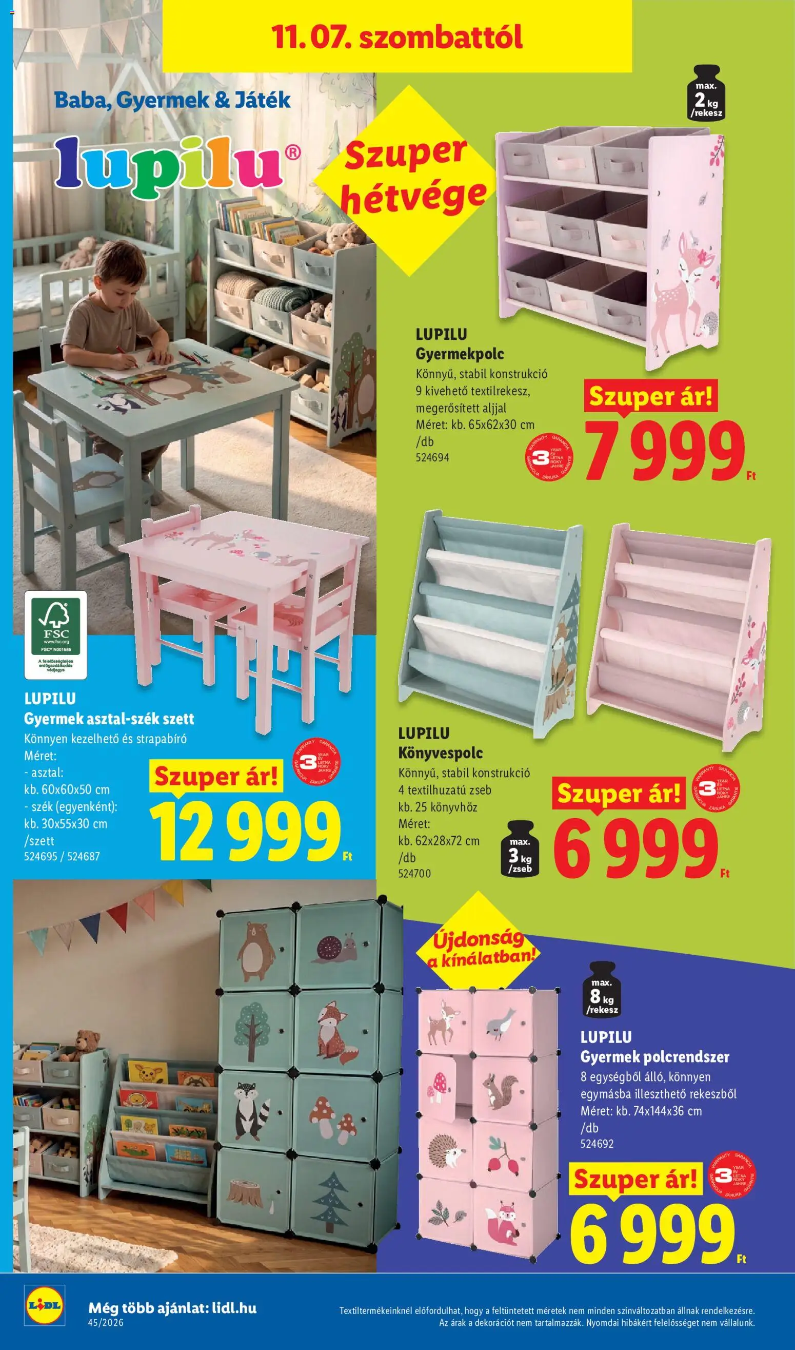 Lidl akciós ujság - amely érvényes a következő dátumtól: 2026.11.05. | Oldal: 6 | Termékek: Játék, Asztal, Zseb, Lupilu