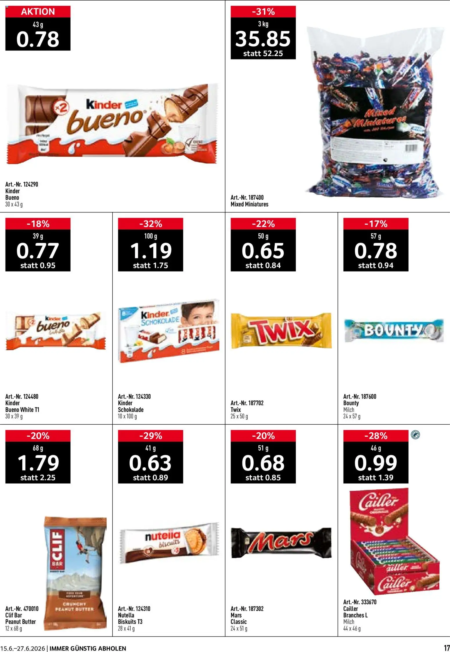 Prodega aktionen Summertime – gültig ab 15.06.2026 | Seite: 17 | Produkte: Mars, Twix, Milch, Butter