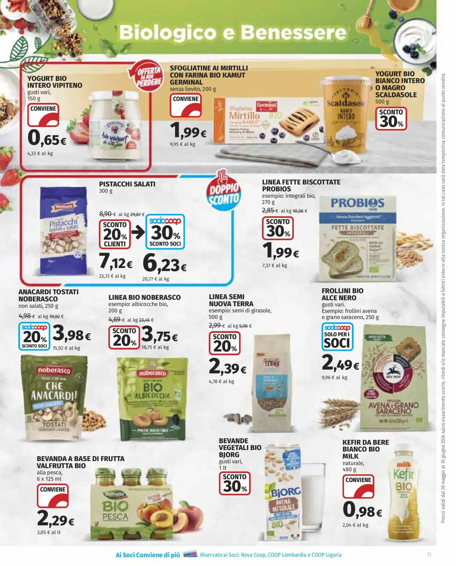 Volantino COOP del 28.05.2026 | Pagina: 11 | Prodotti: Anacardi, Mirtilli, Albicocche, Terra