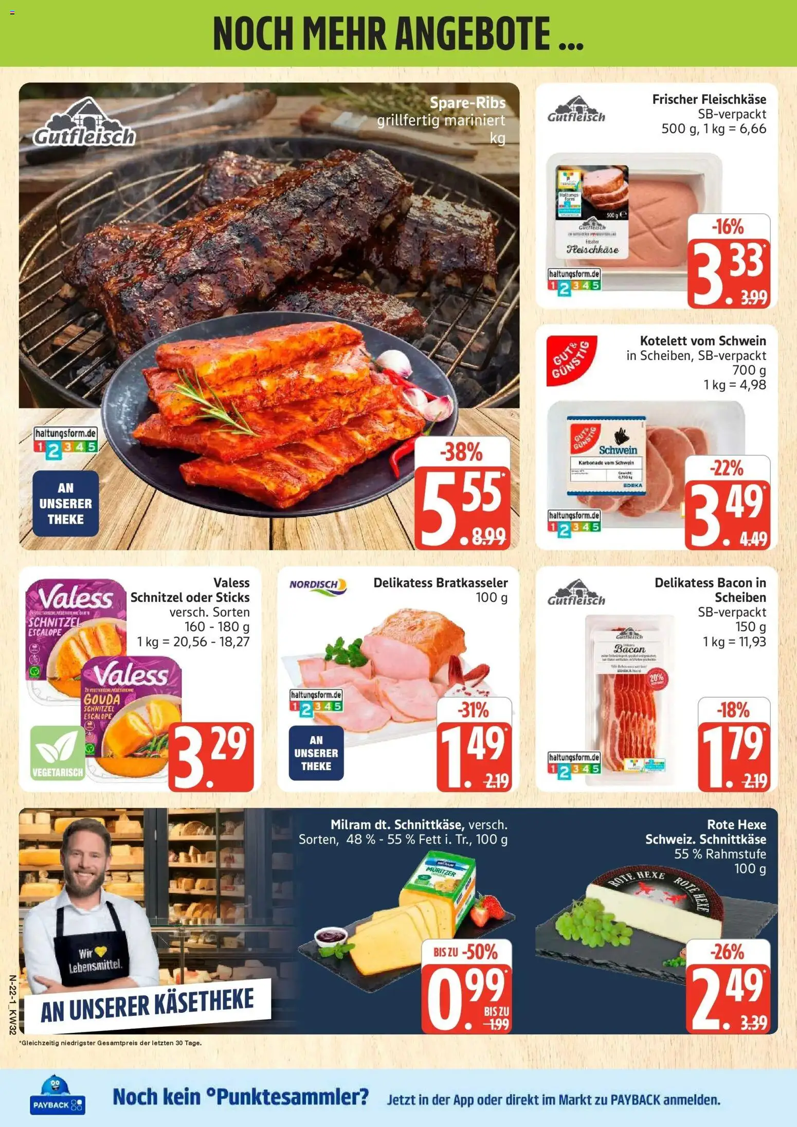 Marktkauf Prospekt Buxtehude (ab 03.08.2026) » Angebote online | Seite: 22 | Produkte: Theke, Gouda, Schnitzel, Milram