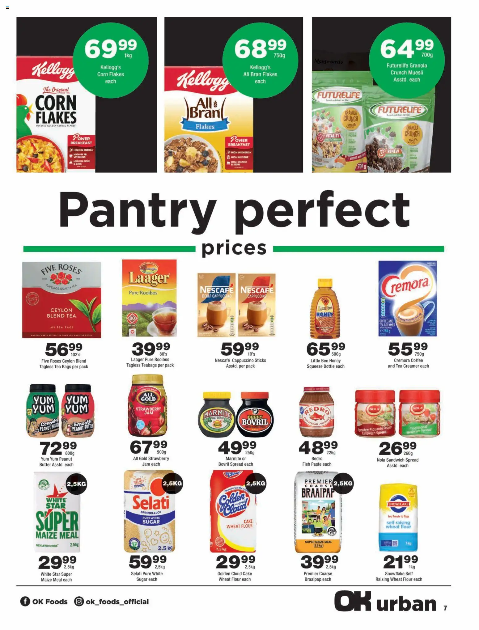 New OK Foods catalogue – valid from 23/10/2026 | Page: 7 | Products: Corn, Corn flakes, Coffee, Sugar