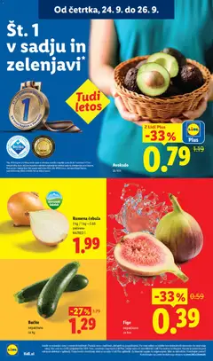 Lidl katalog akcije – veljaven od 24.09.2026 | Stran: 4 | Izdelki: Kos, Avokado, Cebula, Sadje