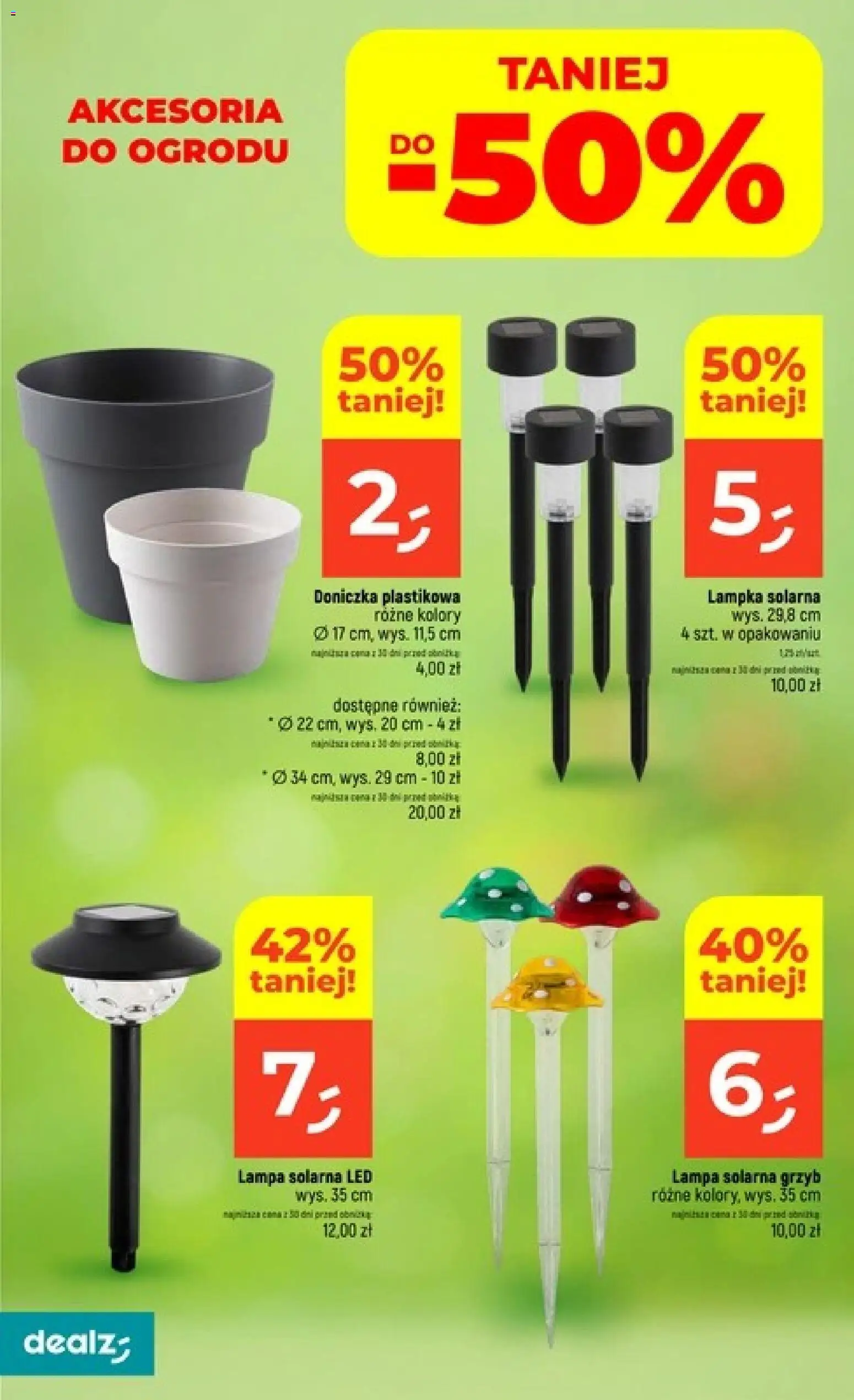 Dealz gazetka od 23.07.2026 | Strona: 36 | Produkty: Lampa solarna, Doniczka, Lampa