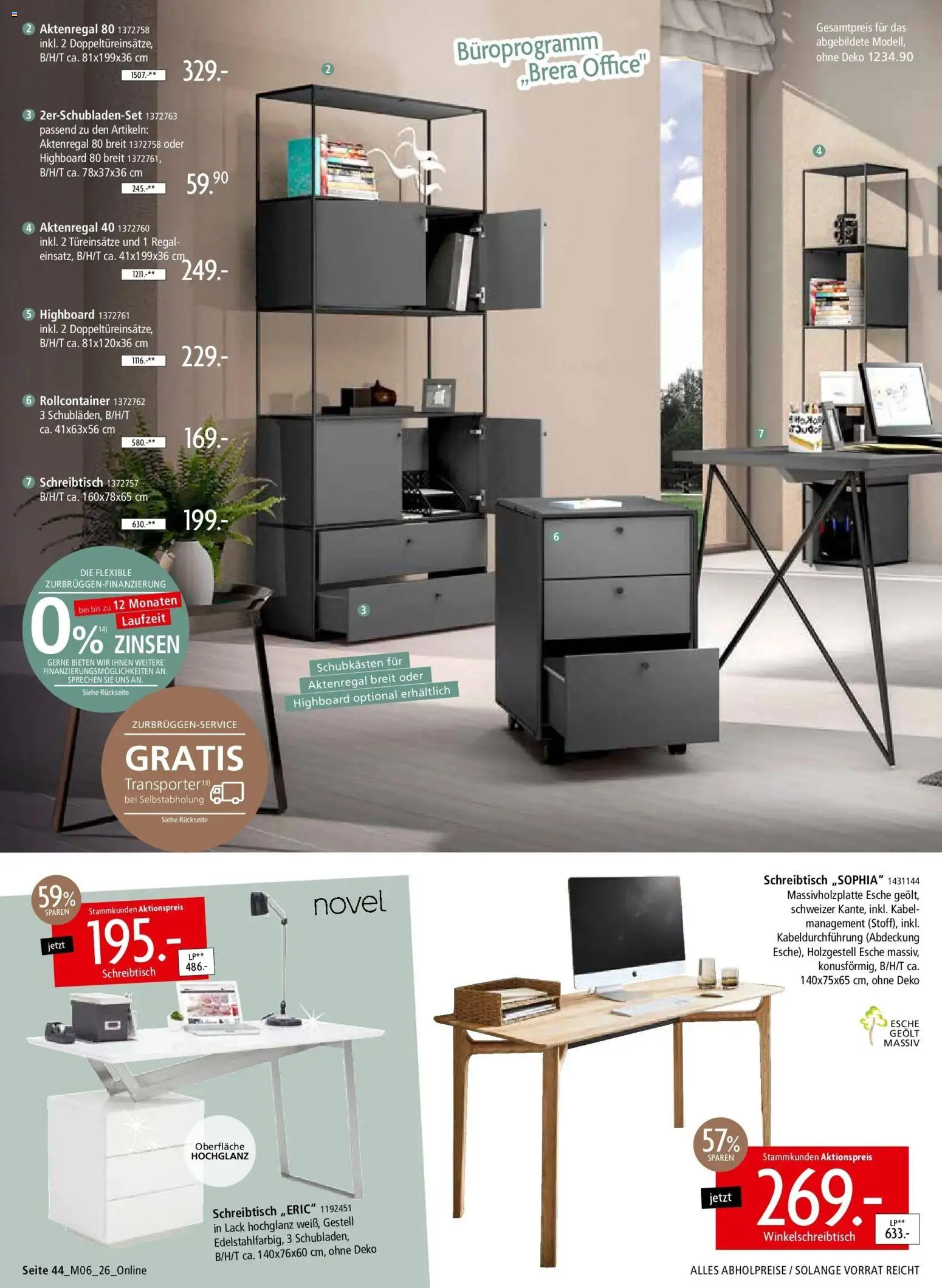 Zurbrüggen - Zurbrüggen: Unschlagbar günstig – gültig ab 01.05.2026 | Seite: 44 | Produkte: HIghboard, Regal, Rollcontainer, Aktenregal