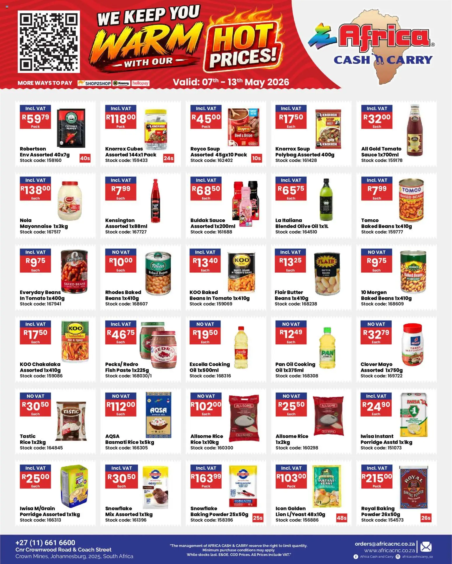 New Africa Cash & Carry catalogue – valid from 07/05/2026 | Page: 19 | Products: Butter, Soup, Stock, Mayonnaise