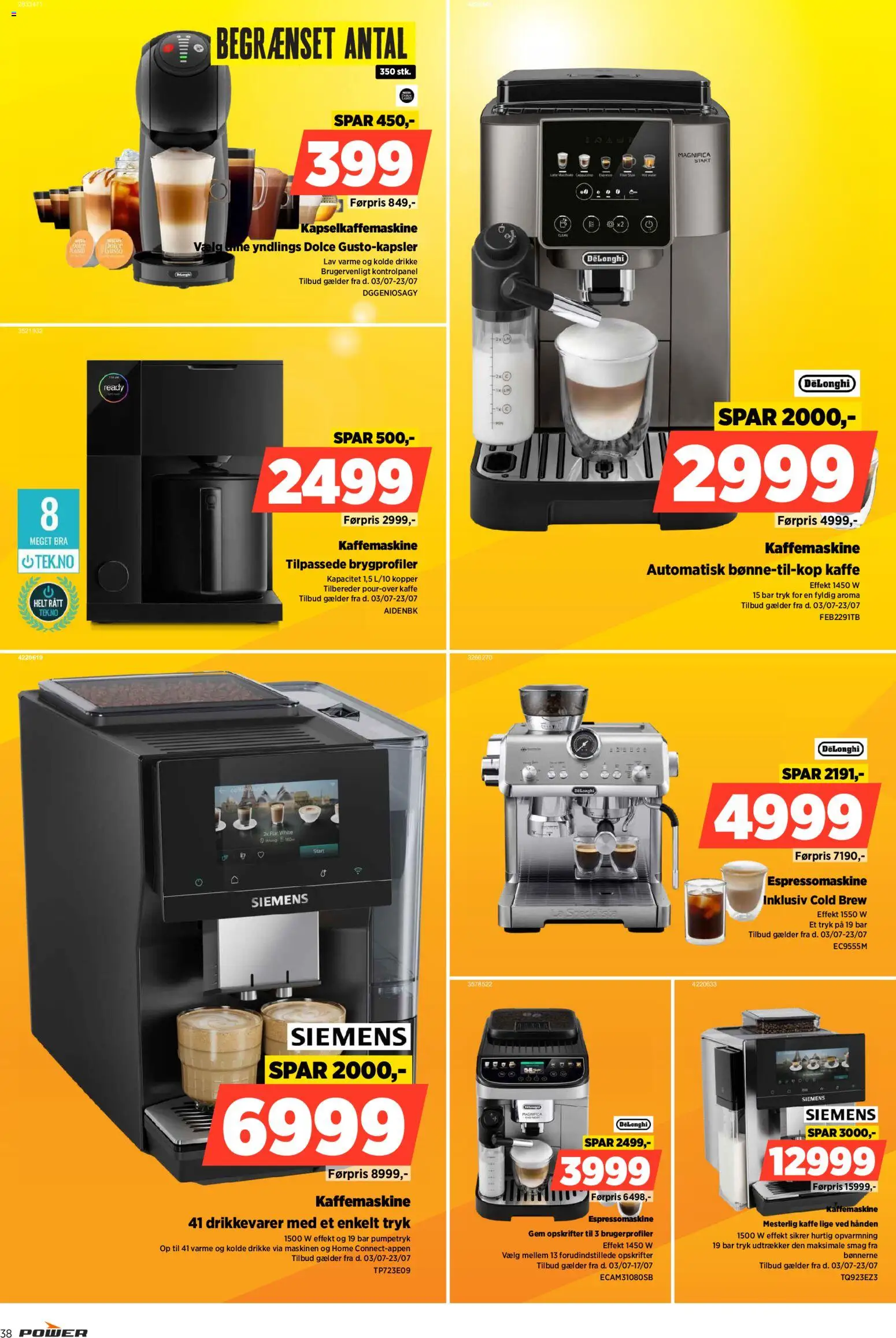 Power tilbudsavis – gyldig fra 10/07/2026 | Side: 38 | Produkter: Kaffe, Kaffemaskine