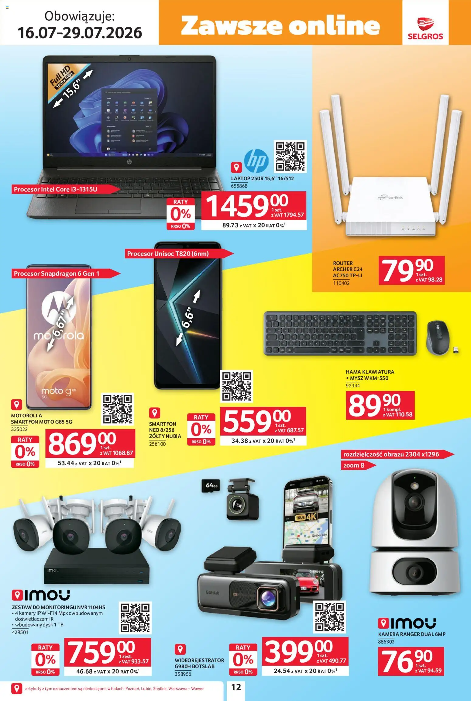 Selgros cash&carry gazetka - Black Weeks od 16.07.2026 | Strona: 12 | Produkty: Mysz, Dysk, Gęś, Router