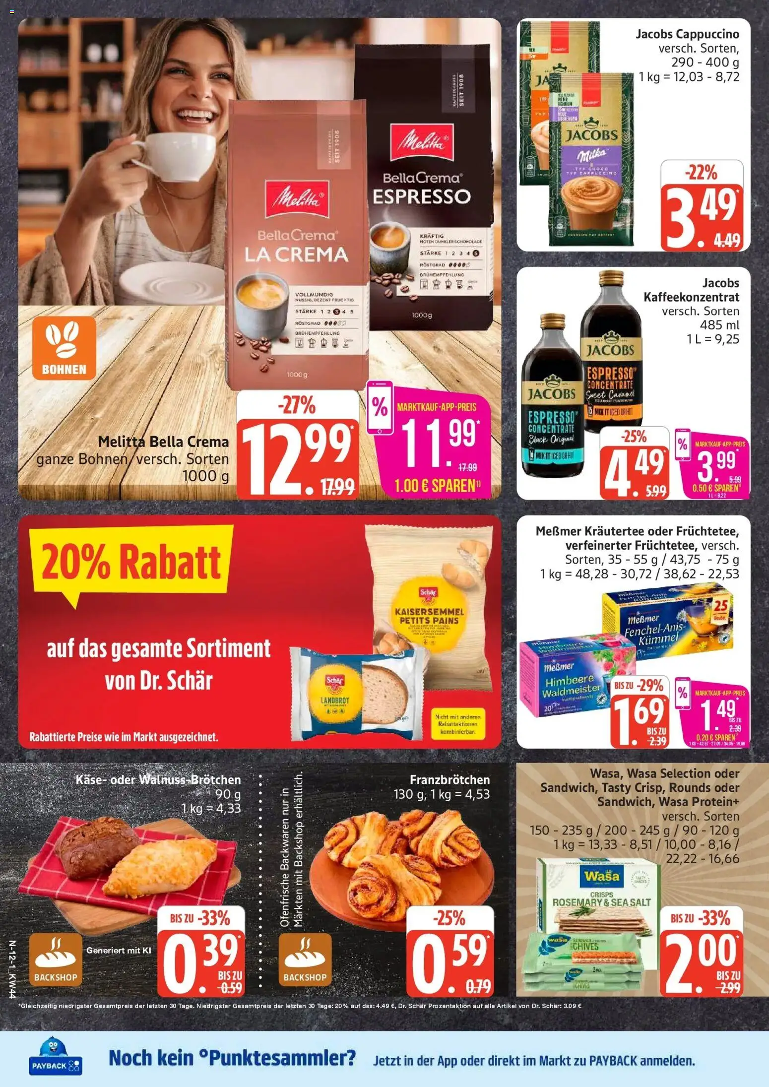 Marktkauf Prospekt Cuxhaven (ab 26.10.2026) » Angebote online | Seite: 12 | Produkte: Käse, Schokolade, Messmer, Ofenfrische