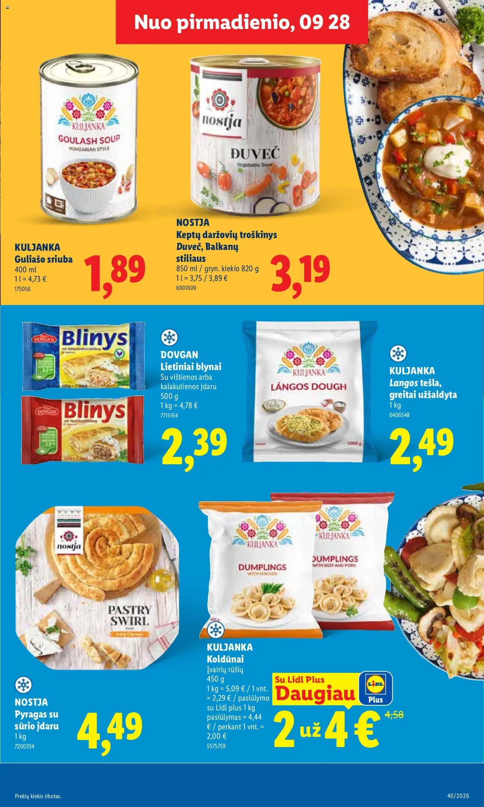 LIDL akcijos nuo 2026.09.28 | Puslapis: 23 | Prekių: Vištienos, Pyragas