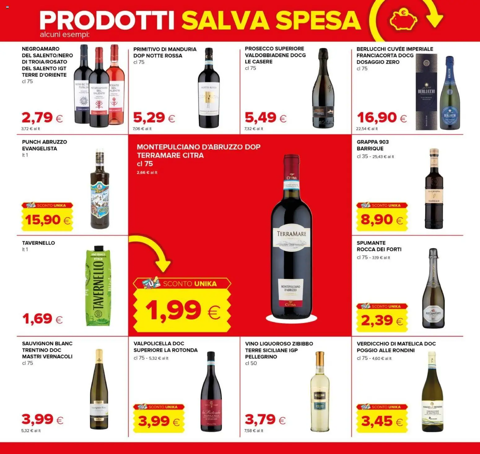 Volantino Tigre del 08/10/2026 | Pagina: 19 | Prodotti: Vino liquoroso, Prosecco, Spumante, Grappa