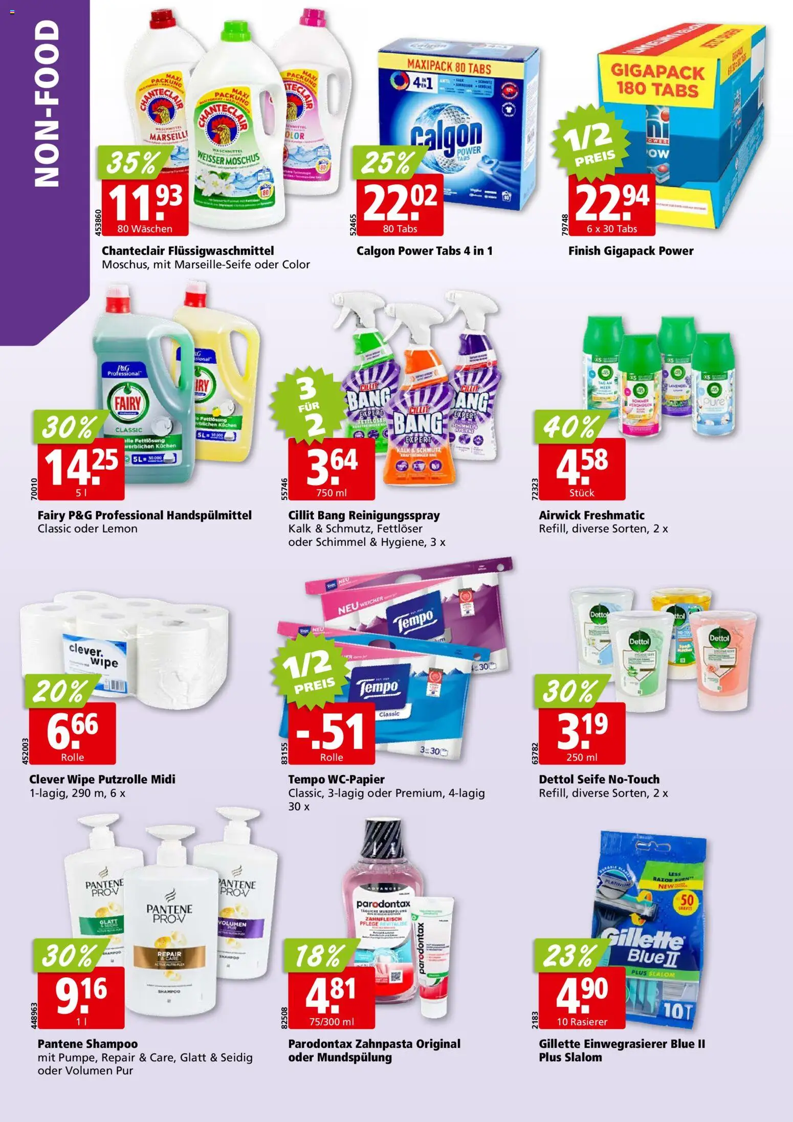 Aligro aktionen Chavannes, Matran, Genf, Sitten – gültig ab 27.07.2026 | Seite: 30 | Produkte: Shampoo, Zahnpasta, Waschmittel, Rasierer