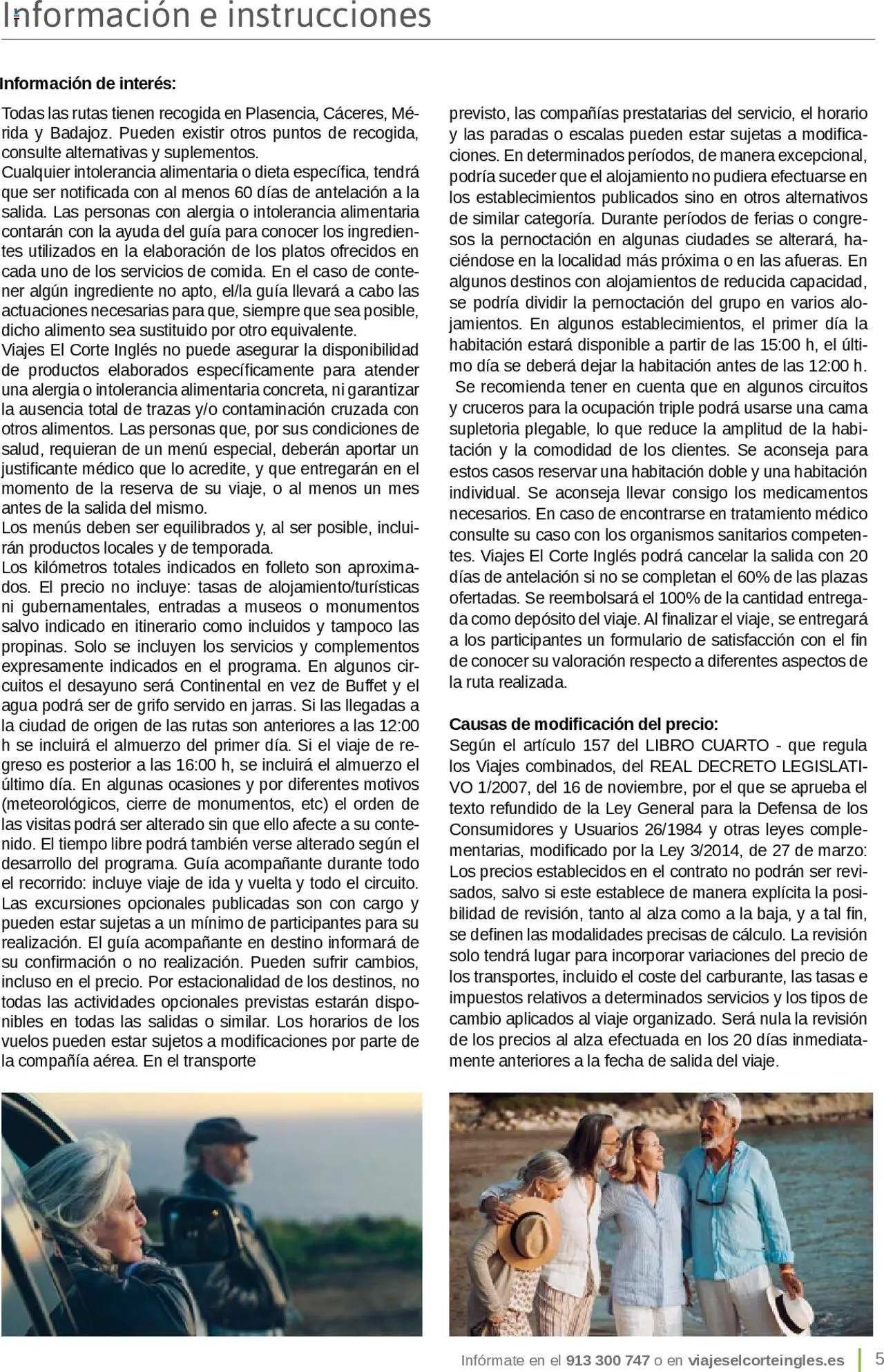 Viajes El Corte Inglés - Catálogo Junta de Extremadura │ válido desde el 01.03.2025 | Página: 5 | Productos: General, Cama