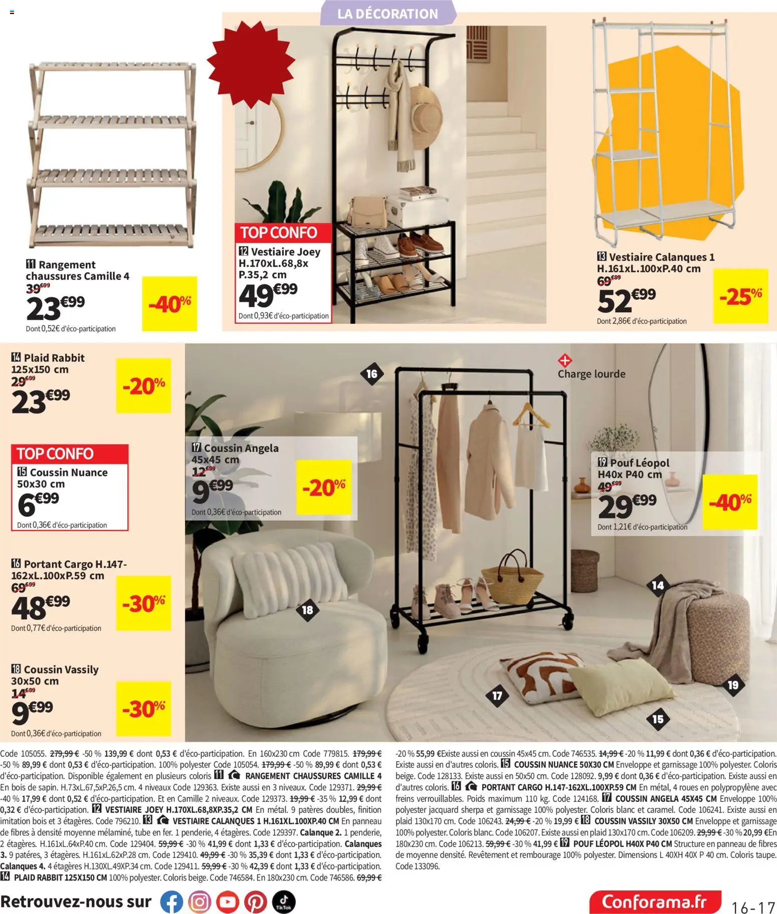 {H1} | Page: 17 | Produits: Plaid, Rangement Chaussures, Pouf, Décoration