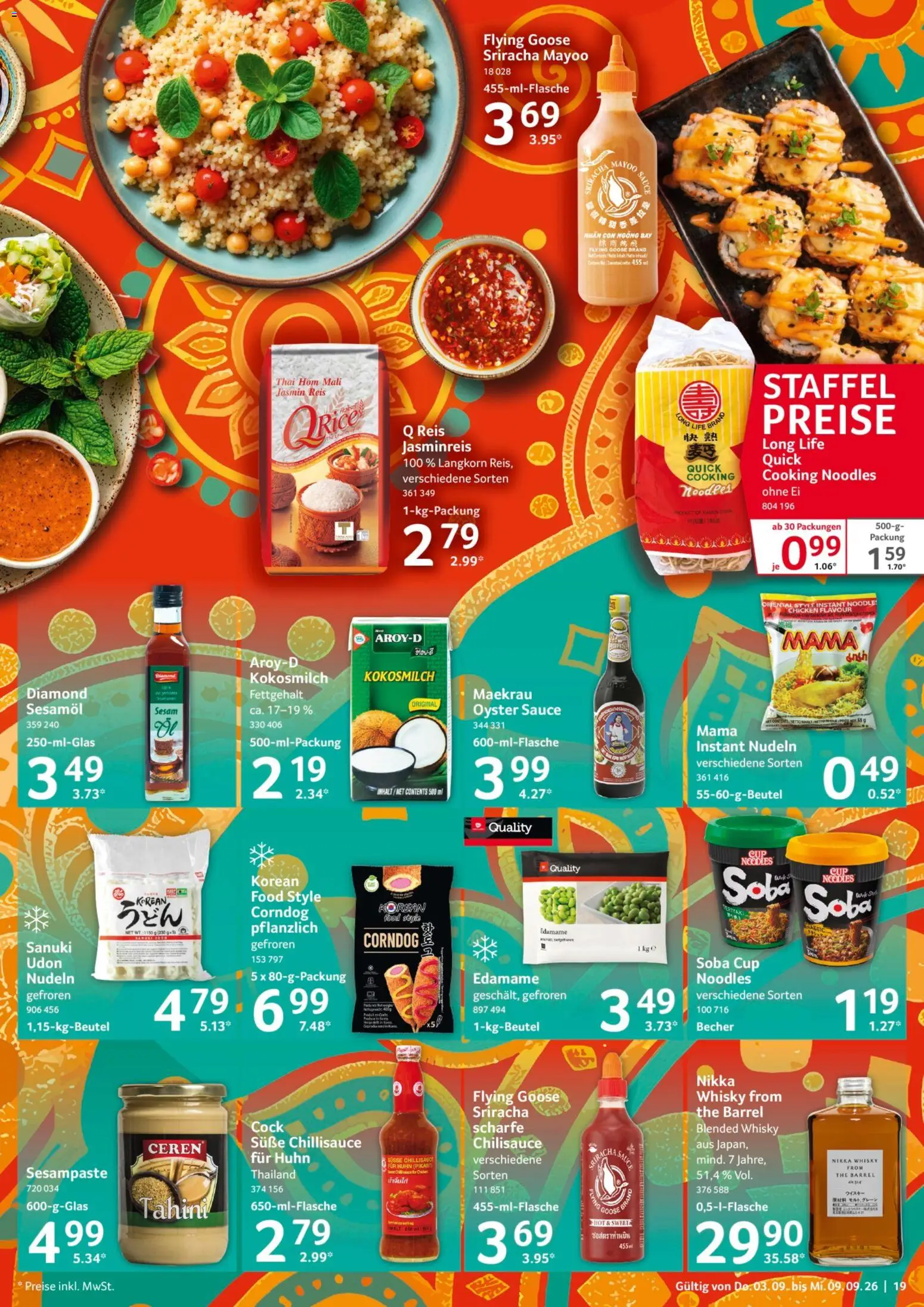 Selgros Prospekt – gültig ab 03.09.2026 | Seite: 19 | Produkte: Whisky, Jasminreis, Kokosmilch, Reis