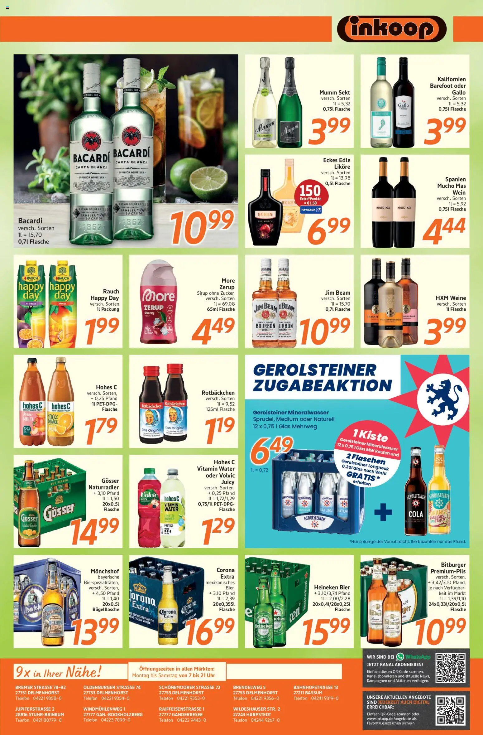 Inkoop Prospekt – gültig ab 13.07.2026 | Seite: 7 | Produkte: Bacardi, Bitburger, Sirup, Heineken