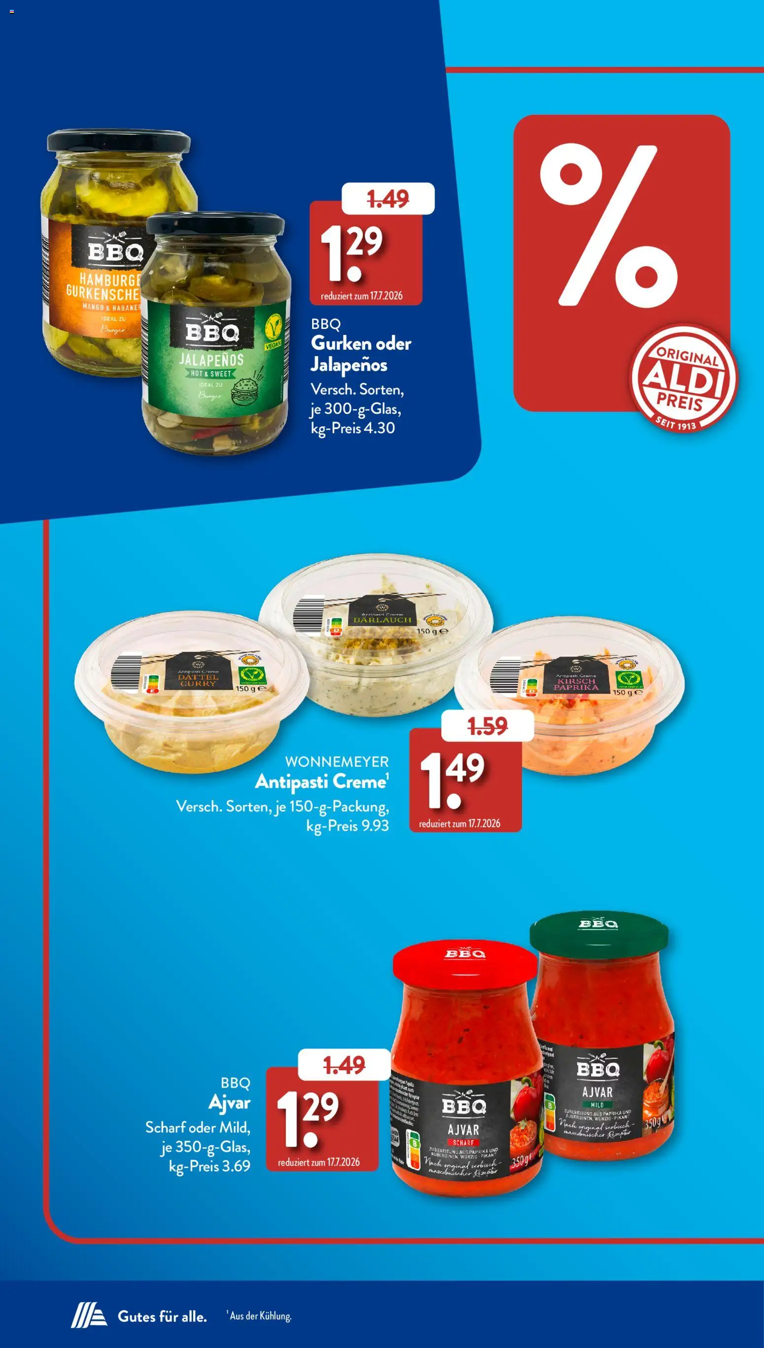 Aldi Süd Sonderprospekt – gültig ab 23.07.2026 | Seite: 4 | Produkte: Creme, Paprika, Mango, Gurken
